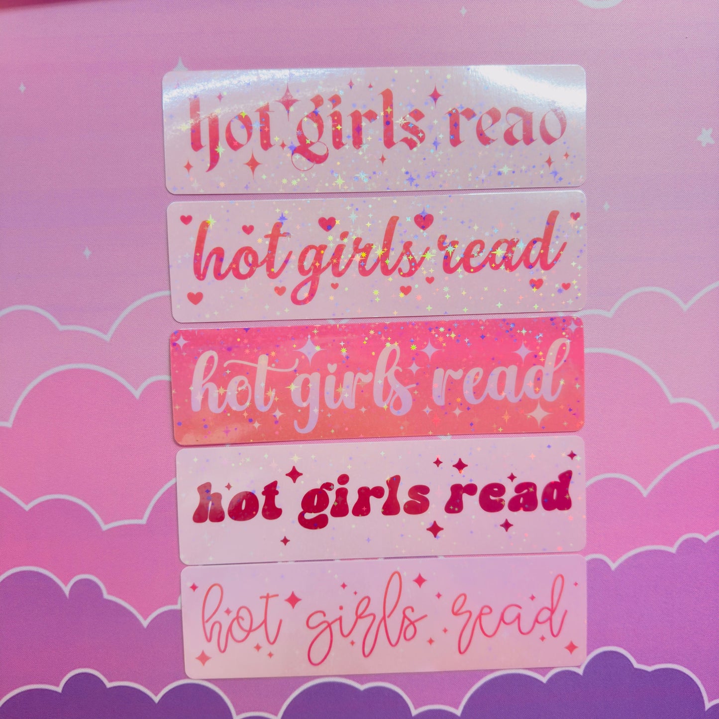 Hot Girls Read Bookmark – Holographic Pink Gift for Book Lovers
