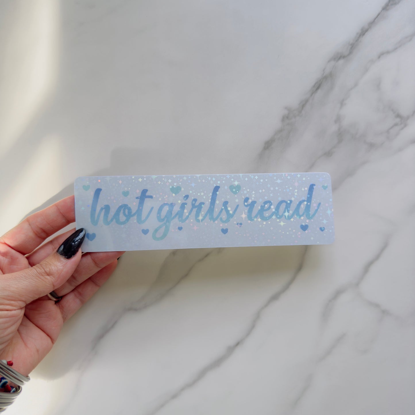 Black Holographic Hot Girls Read Bookmark