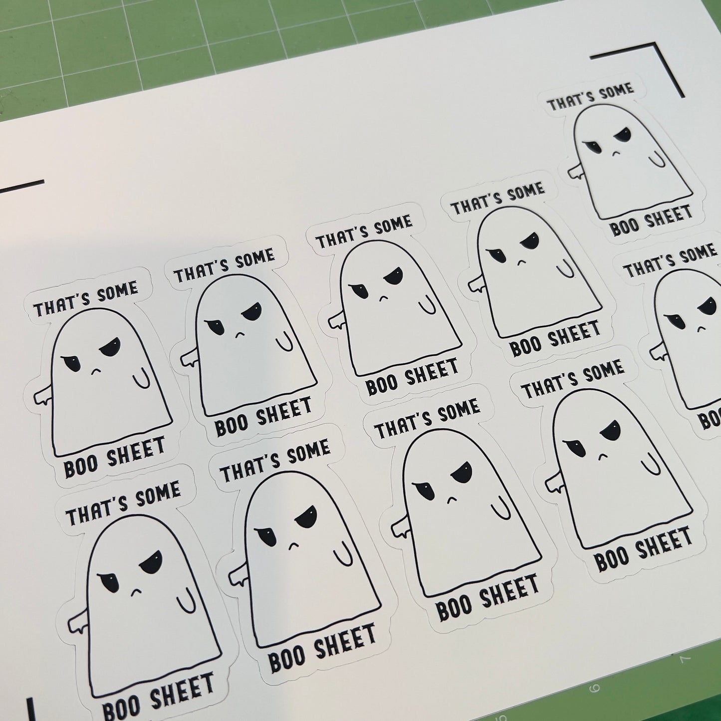 Funny Ghost Sticker: 'That's Some Boo Sheet' - Halloween Laptop Decal