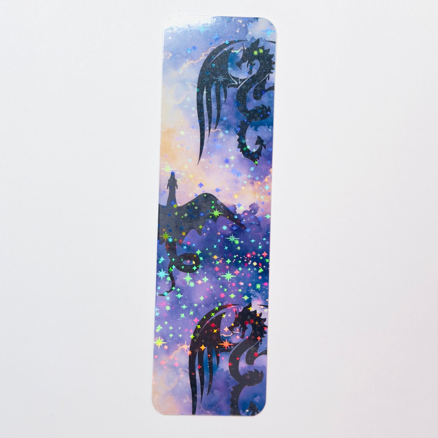 Dragon Bookmark, Cute Holographic Reading Book Accessories, Cardstock, Page Saver For Women, Bookish Gift