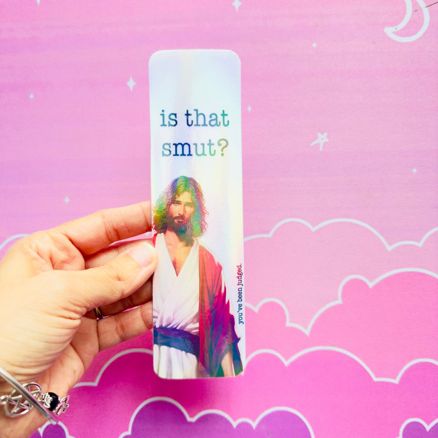 Personalized 'Is That Smut?' Jesus Bookmark: Funny Book Lover Gift