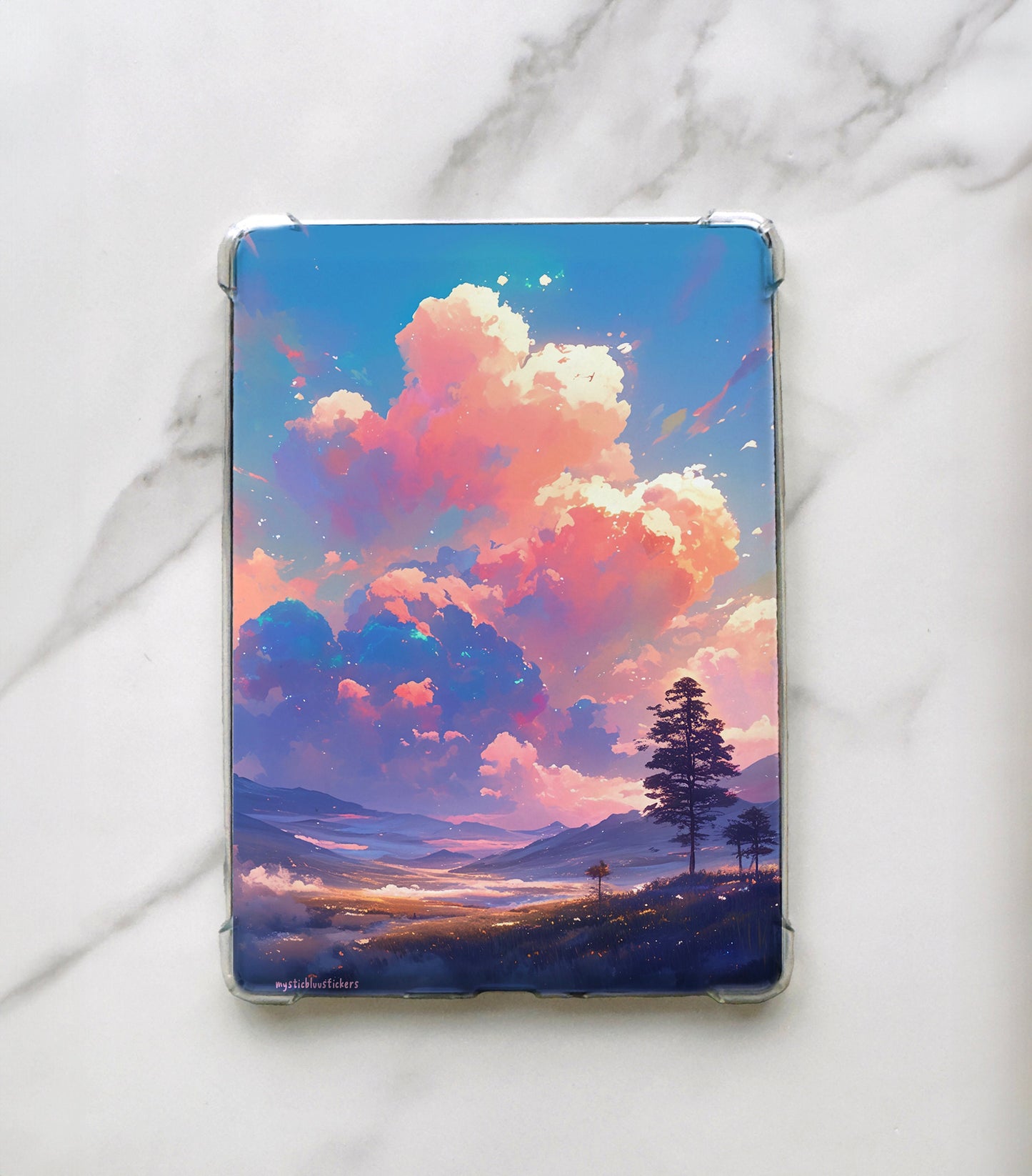 Skies Clouds Kindle Insert: Holographic Cardstock Sleeve