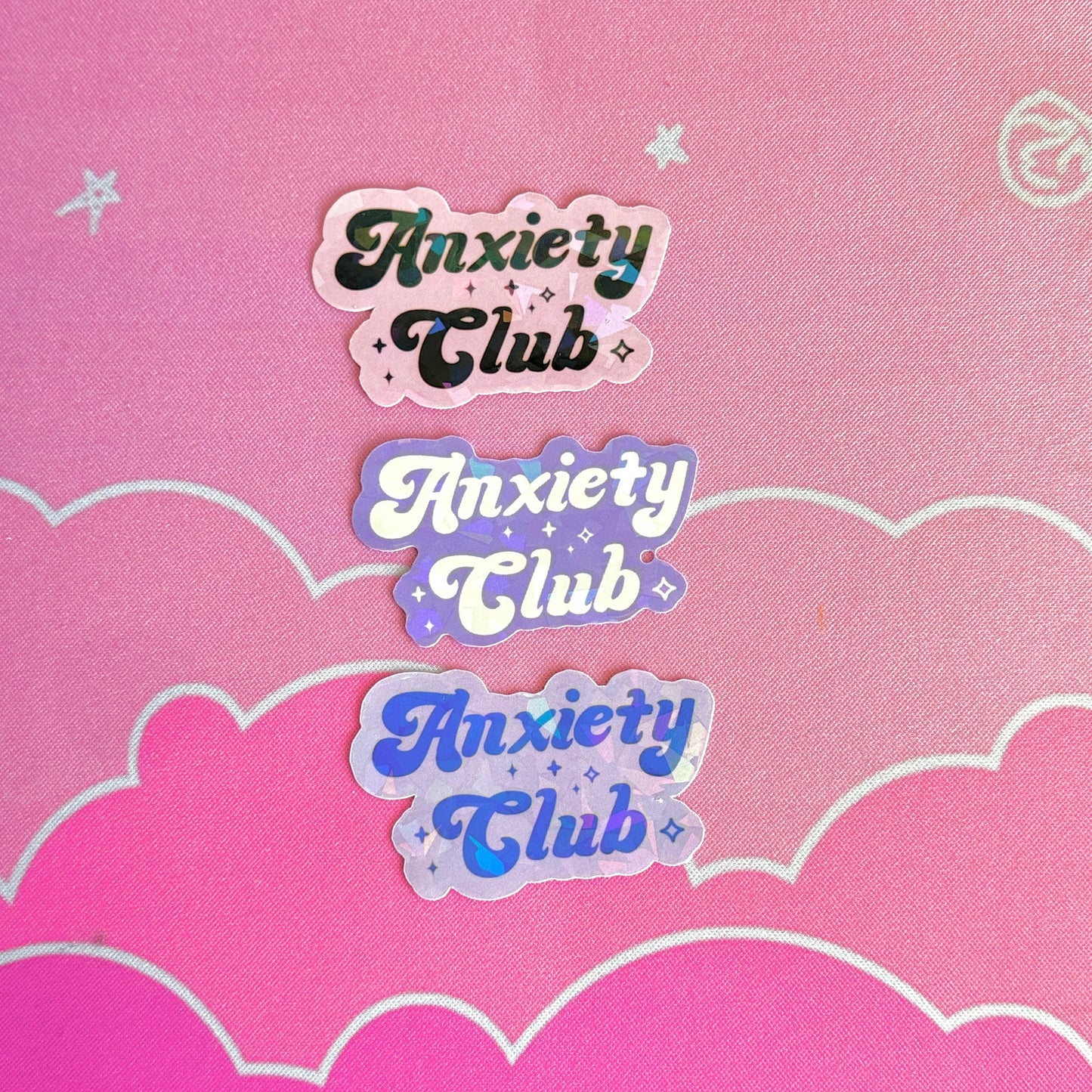 Anxiety Club Sticker: Mental Health Quote, Laptop Decal