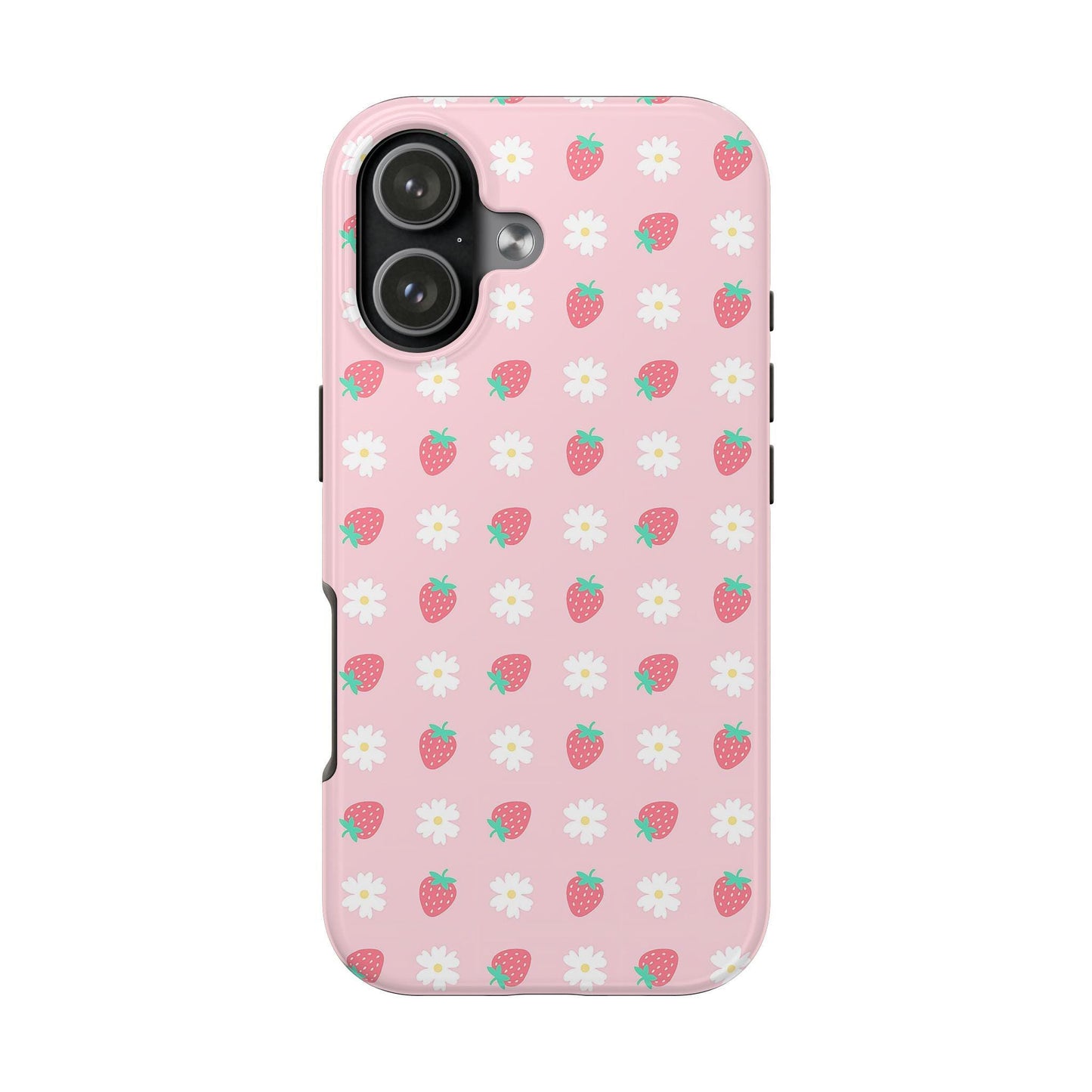 Strawberry Daisy Phone Case, Pink Cute iPhone cover