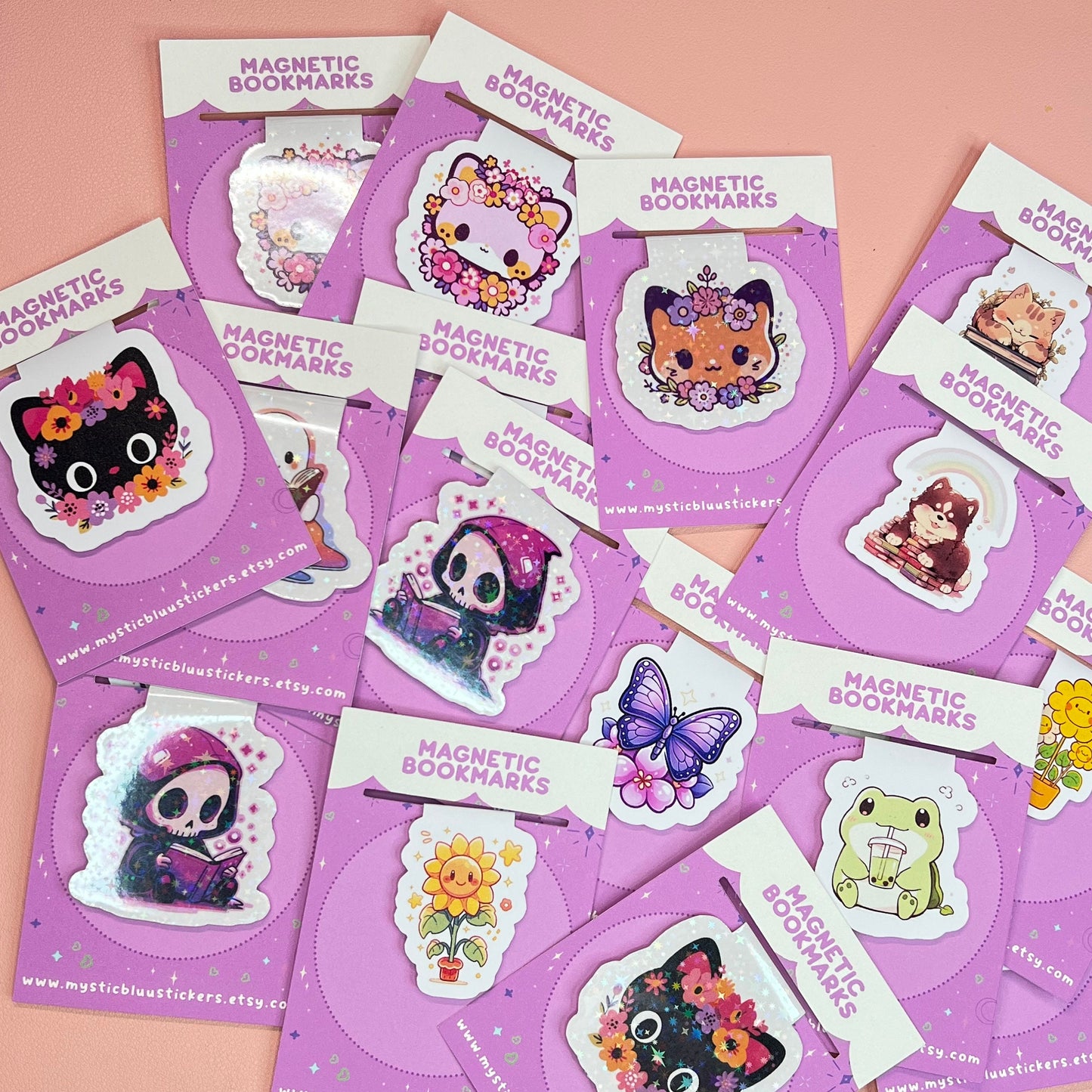 Cute Dog Sitting On Books Magnetic Bookmark