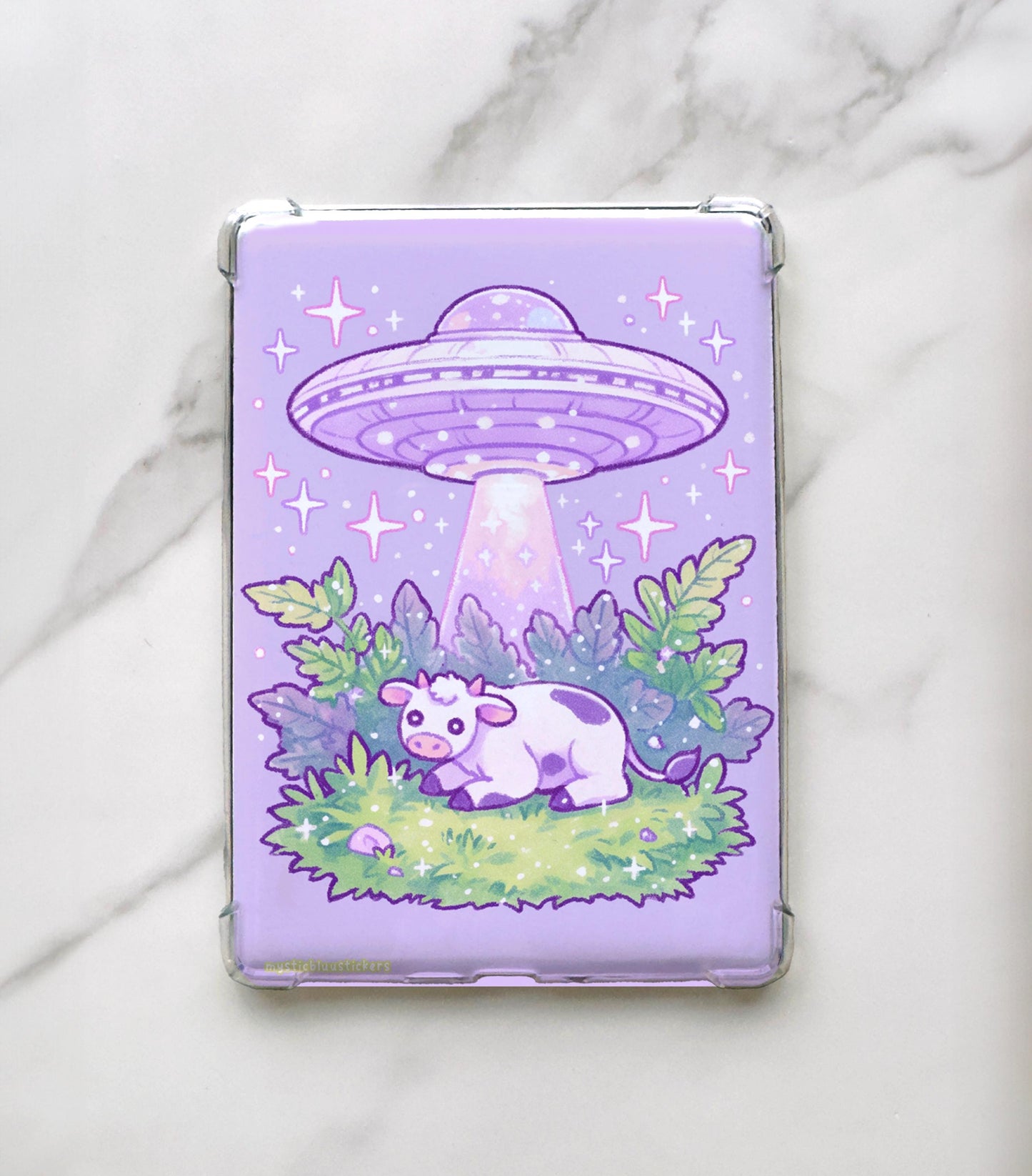 UFO Alien Cow Kindle Insert For Clear Case