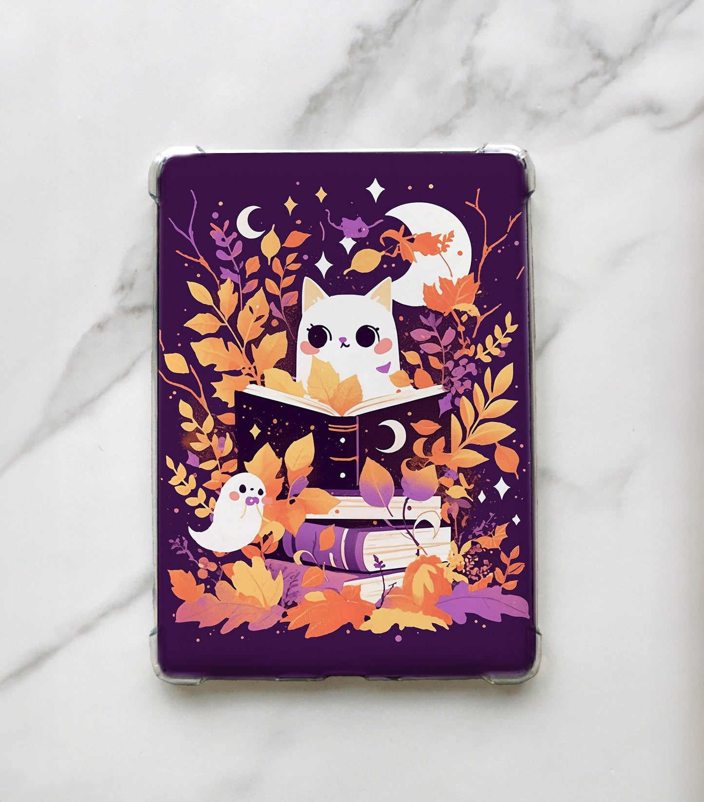 Fall Halloween Cat Kindle Insert For Clear Case