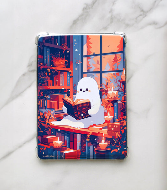 Winter Ghost Reading Kindle Insert For Clear Case