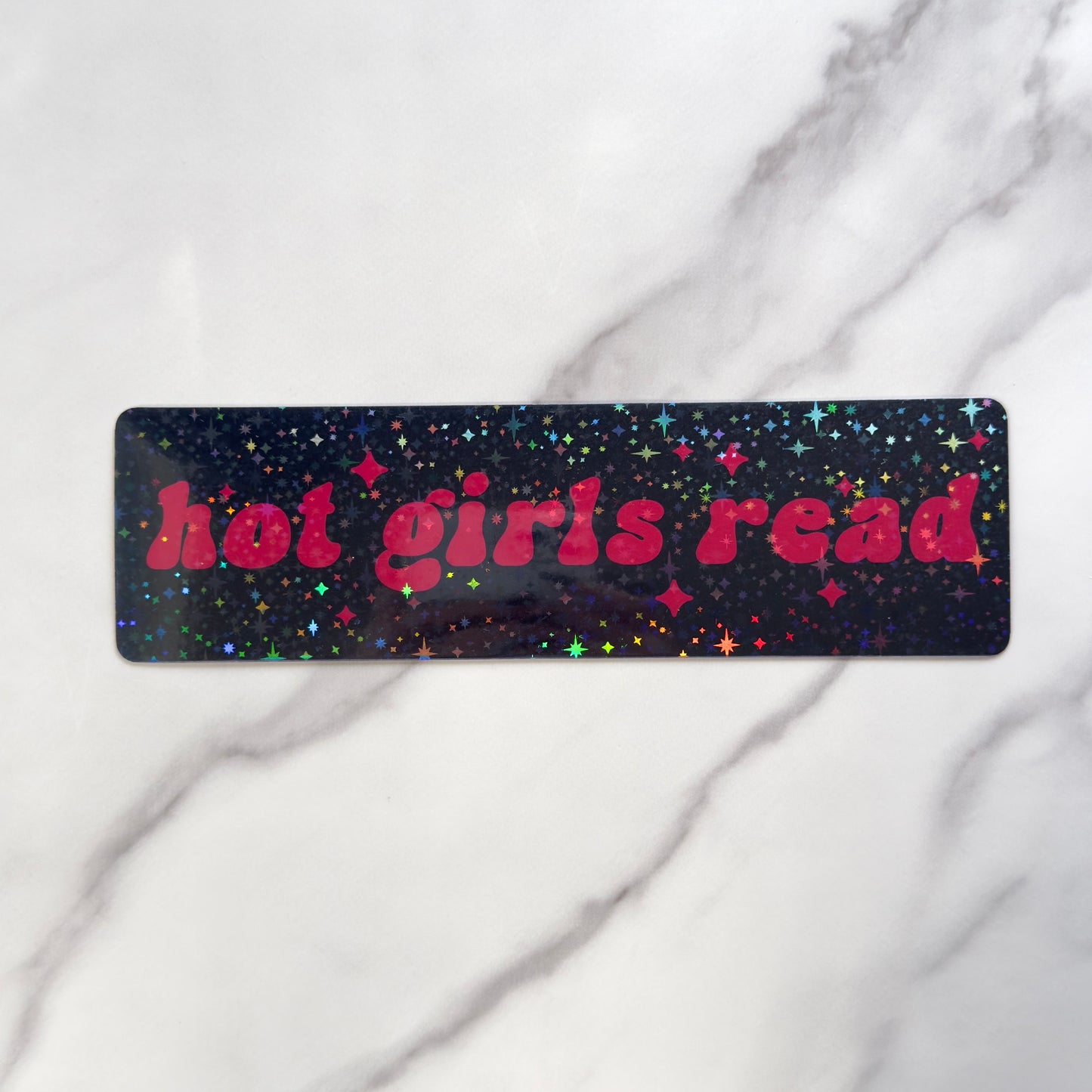 Black Holographic Hot Girls Read Bookmark