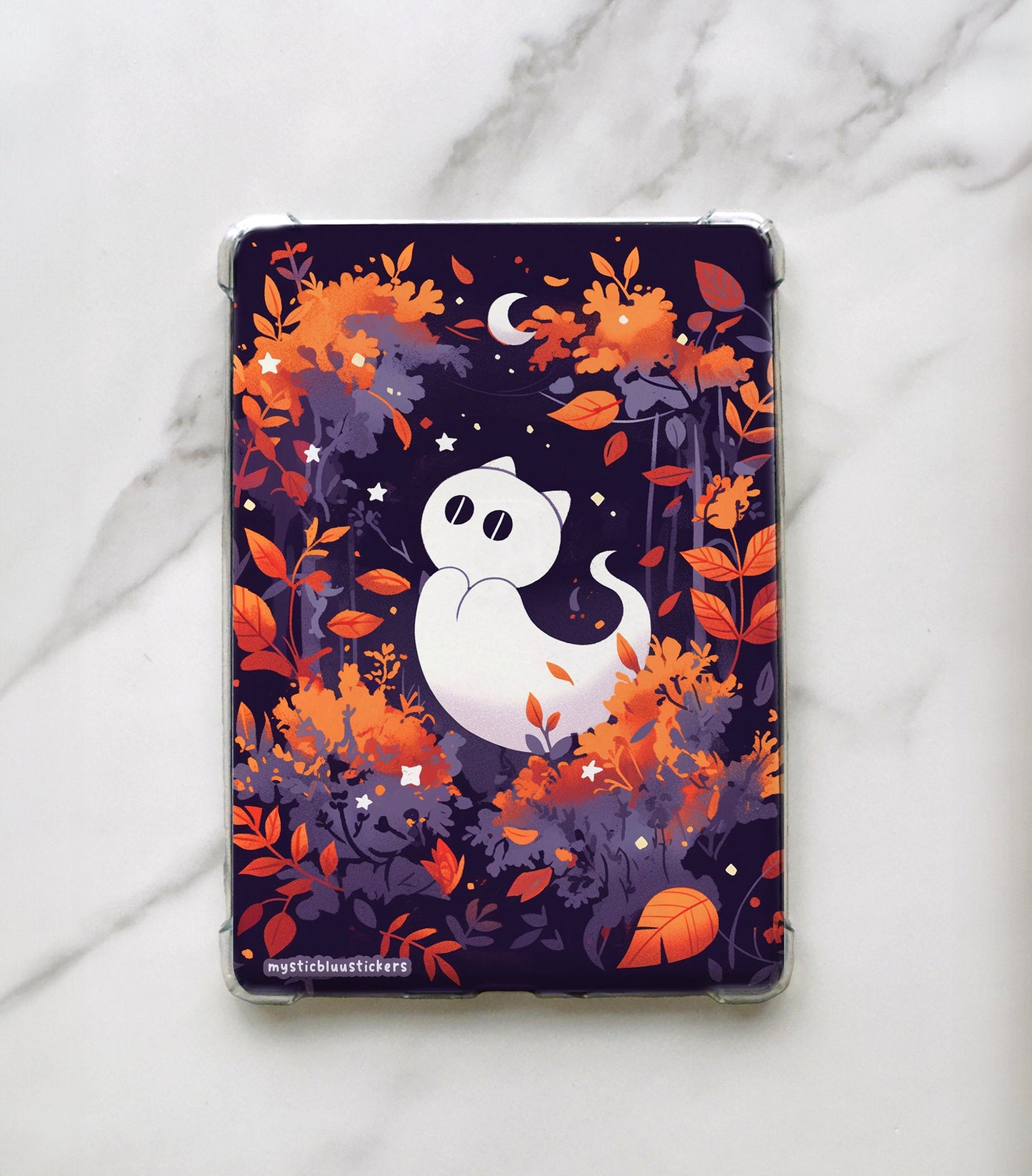 Fall Halloween Cat Kindle Insert For Clear Case