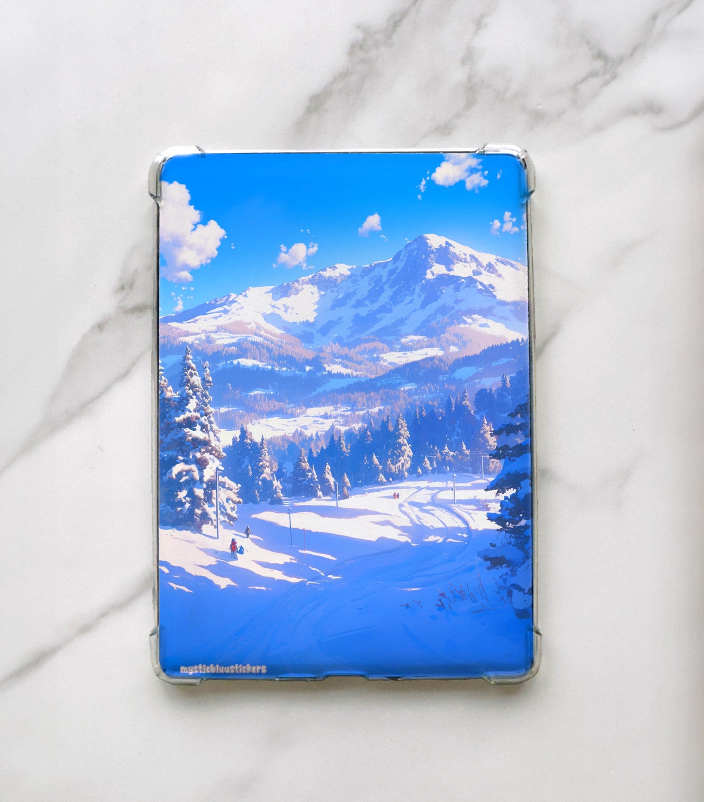 Snow Mountain Kindle Insert For Clear Case