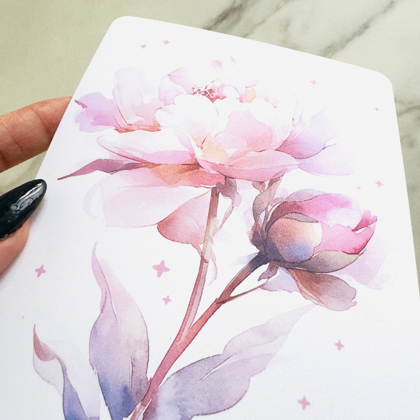 Pink Floral Kindle Clear Case Insert