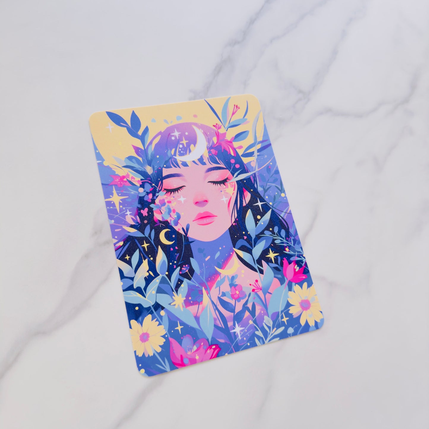 Mystic Floral Girl Kindle Insert For Clear case