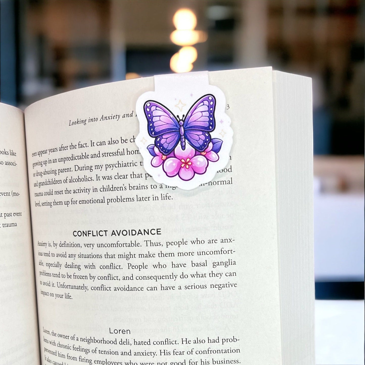 Cute Snow Penguin Reading A Book Magnetic Bookmark