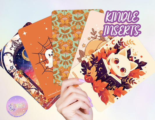 Fall Halloween Kindle Insert For Clear Case