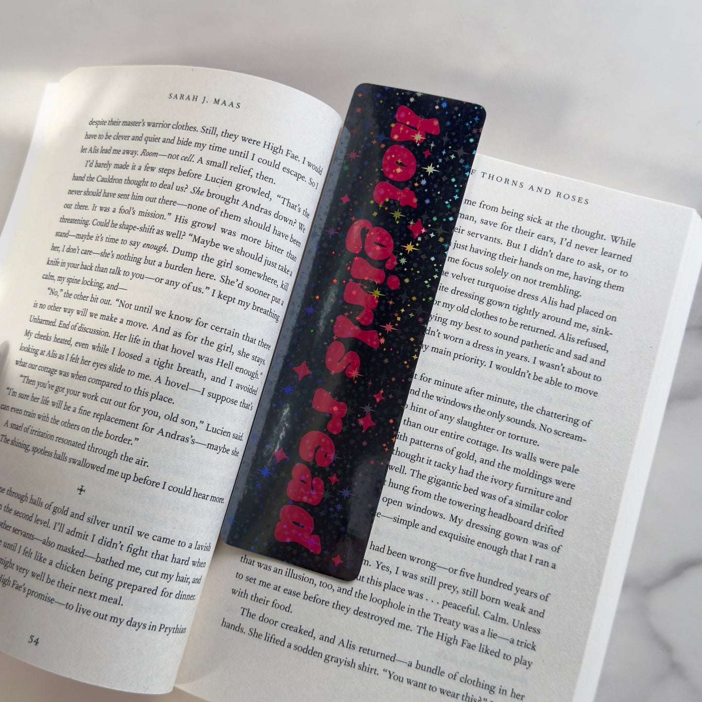 Black Holographic Hot Girls Read Bookmark