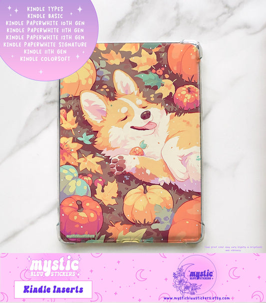 Autumn Corgi Kindle Insert For Clear Case