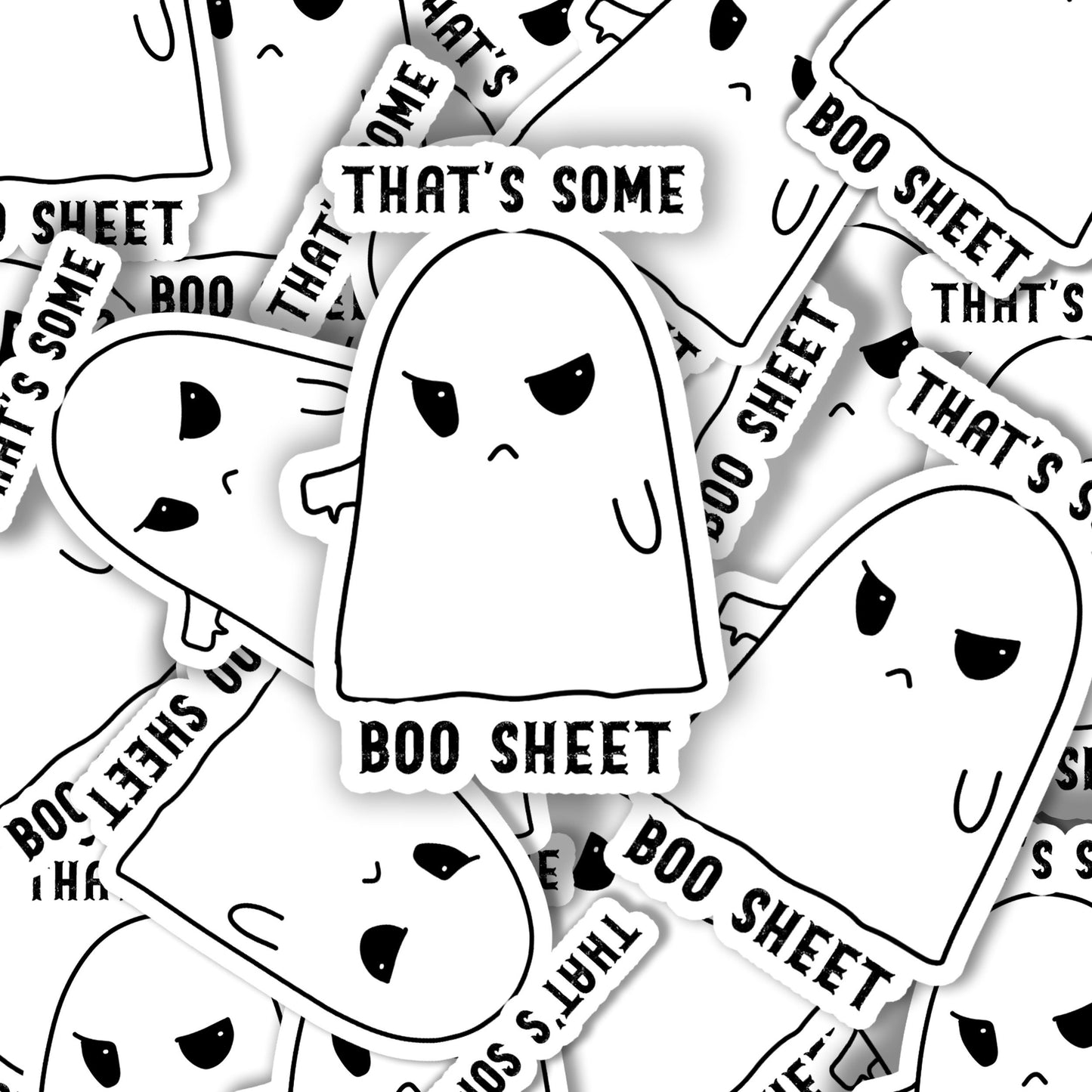Funny Ghost Sticker: 'That's Some Boo Sheet' - Halloween Laptop Decal