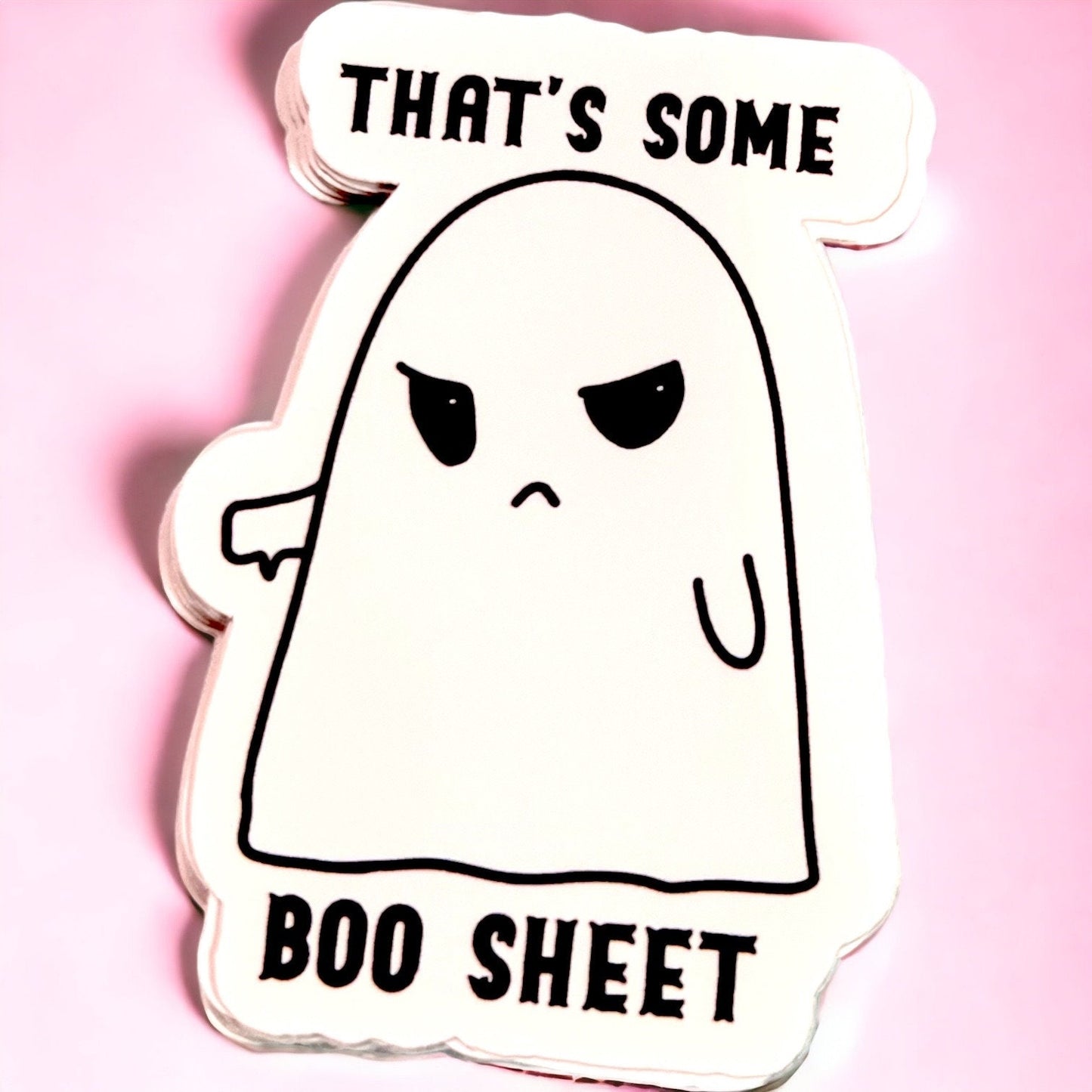 Funny Ghost Sticker: 'That's Some Boo Sheet' - Halloween Laptop Decal