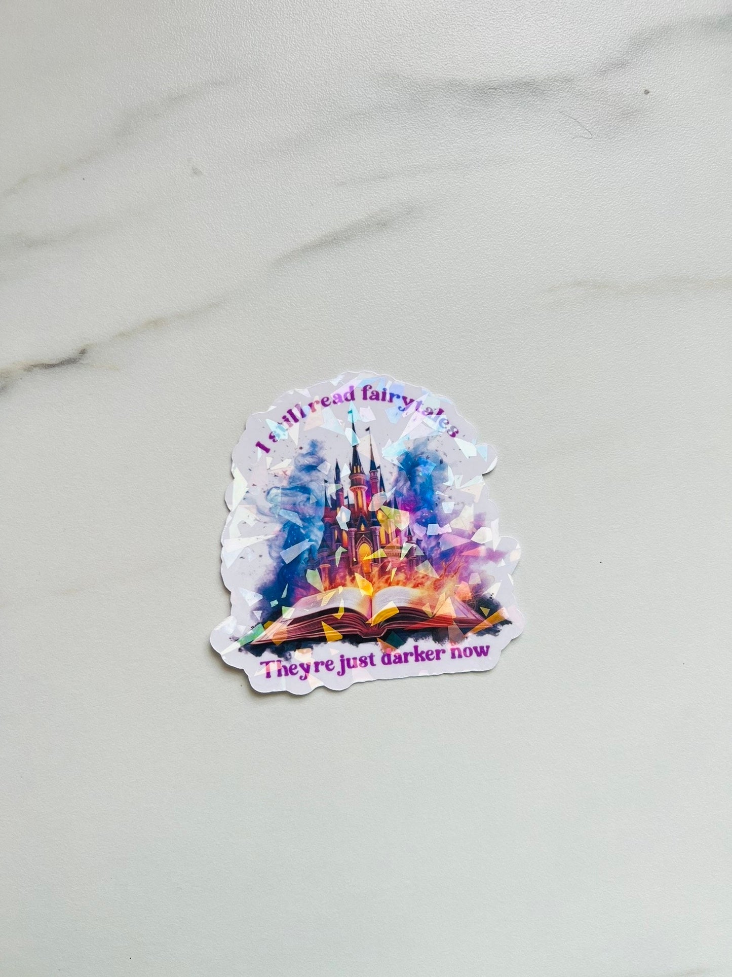 Dark Fairytale Holographic Sticker: Spicy Romance Booktok Kindle Laptop