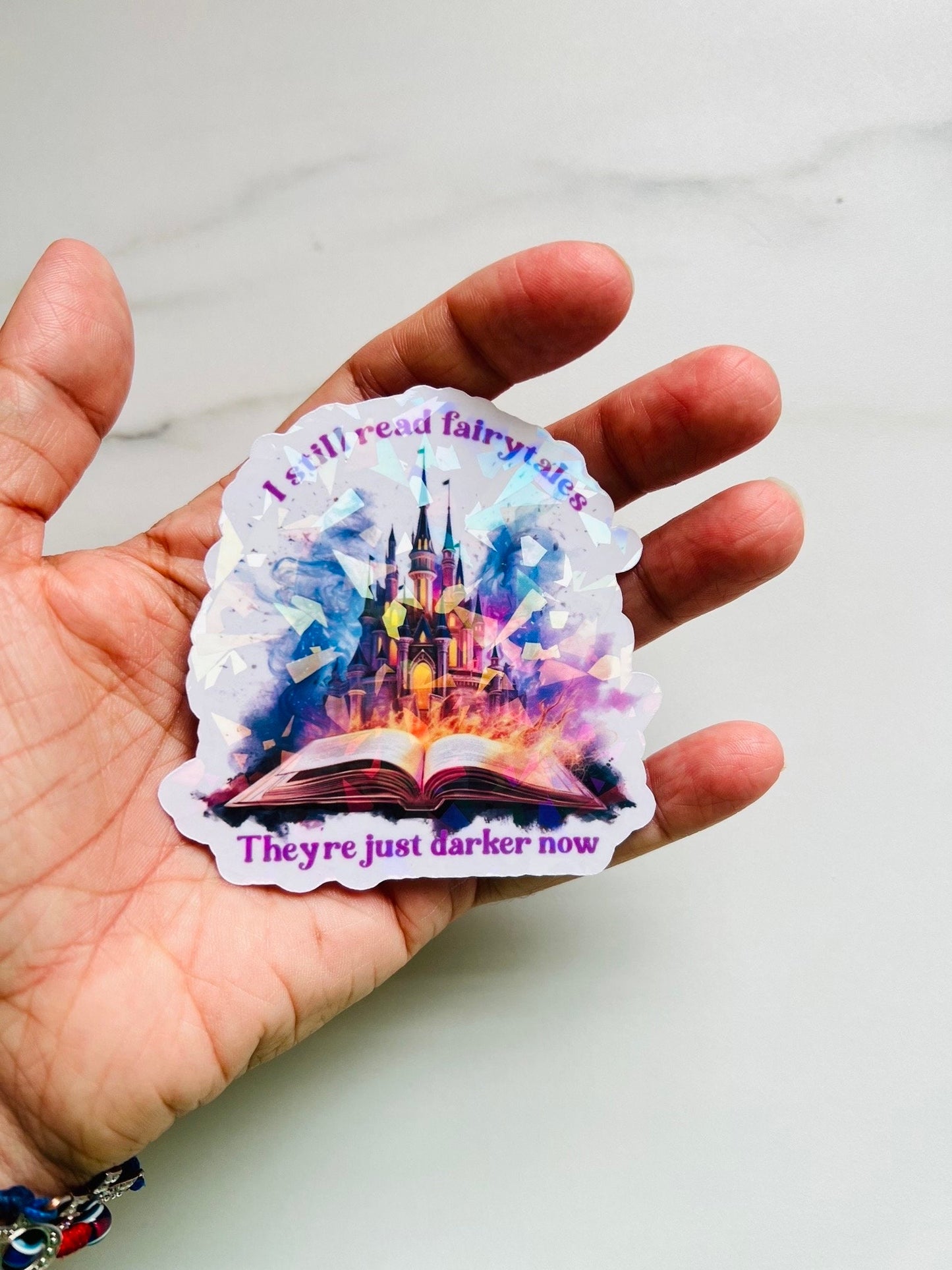 Dark Fairytale Holographic Sticker: Spicy Romance Booktok Kindle Laptop