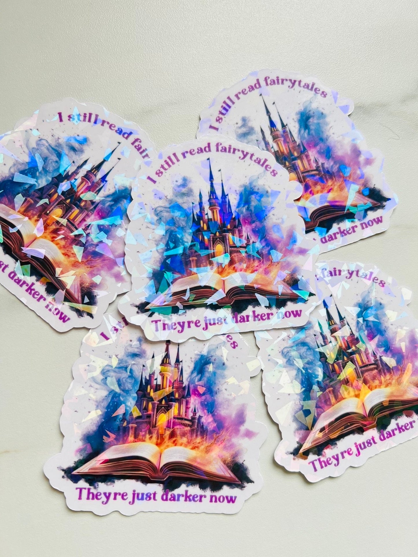 Dark Fairytale Holographic Sticker: Spicy Romance Booktok Kindle Laptop