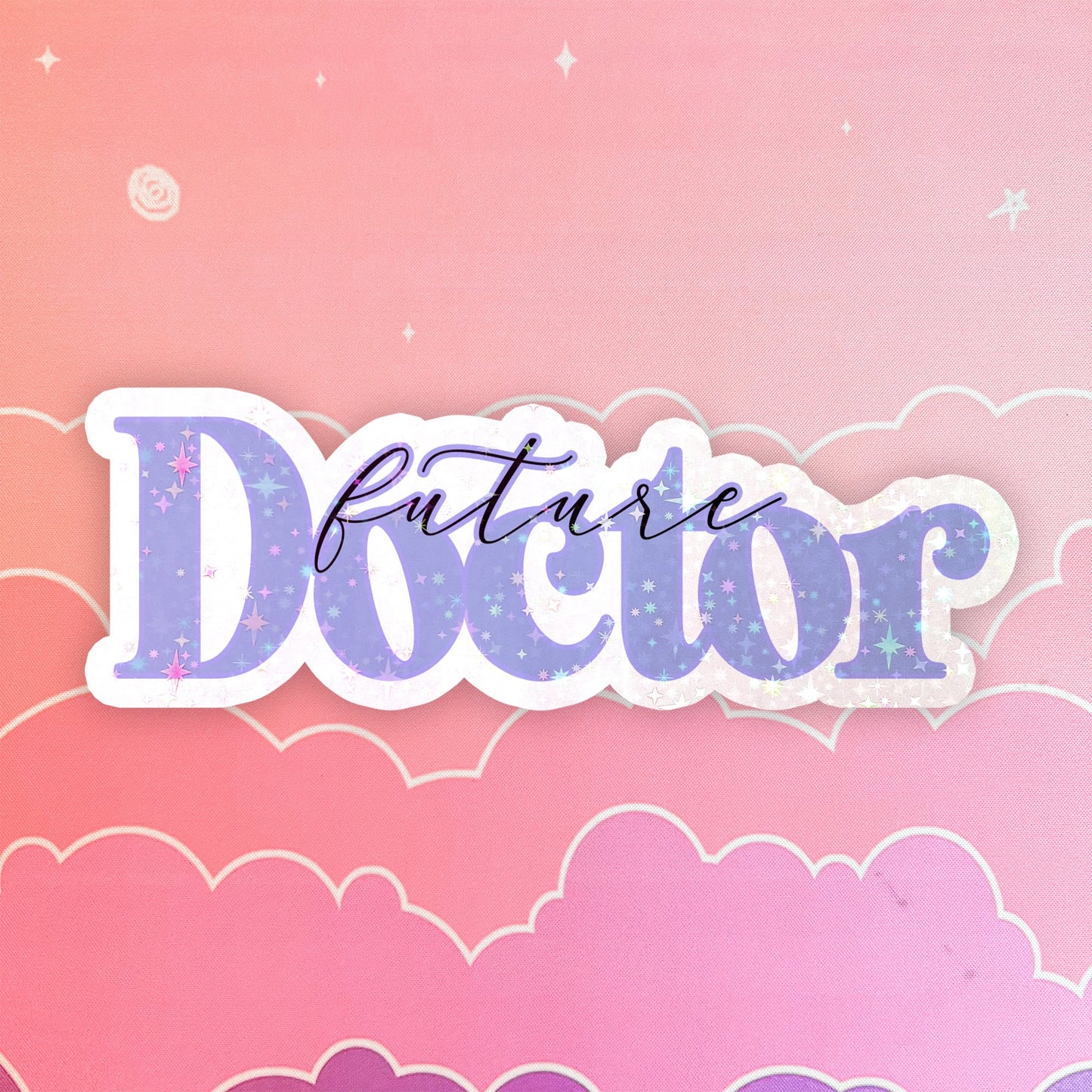 Future Doctor Sticker: Med Student Gift, Water Bottle, Laptop