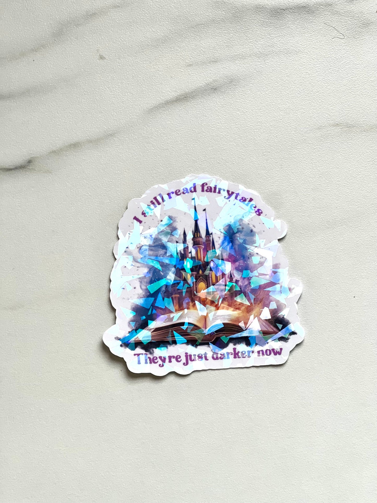 Dark Fairytale Holographic Sticker: Spicy Romance Booktok Kindle Laptop