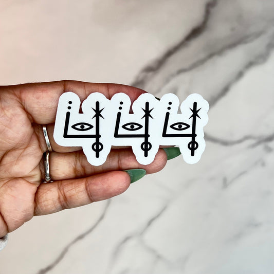 Angel Numbers Vinyl Sticker: Witchy Tarot Sign Meaning (3in x 1.9in)