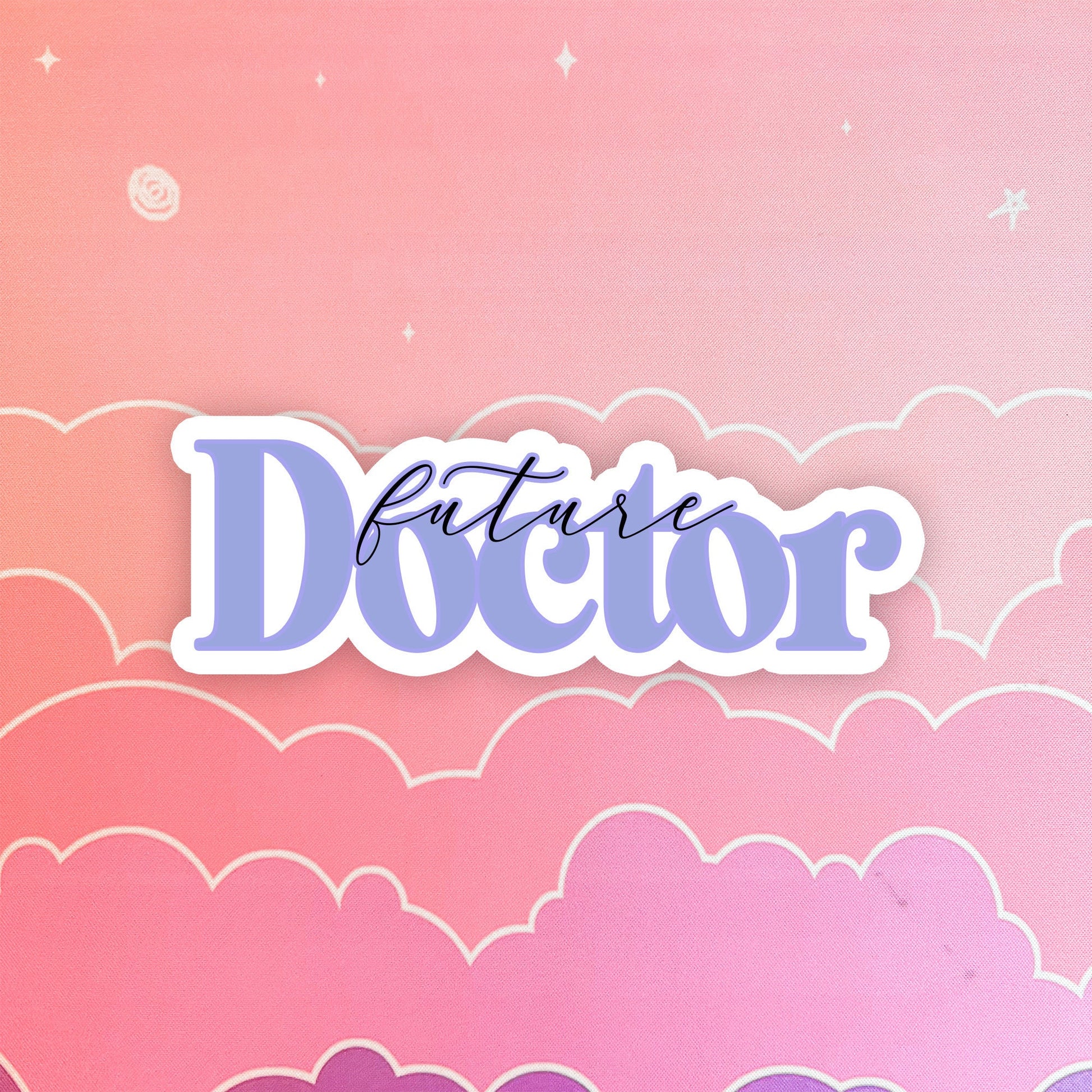 Future Doctor Sticker: Med Student Gift, Water Bottle, Laptop