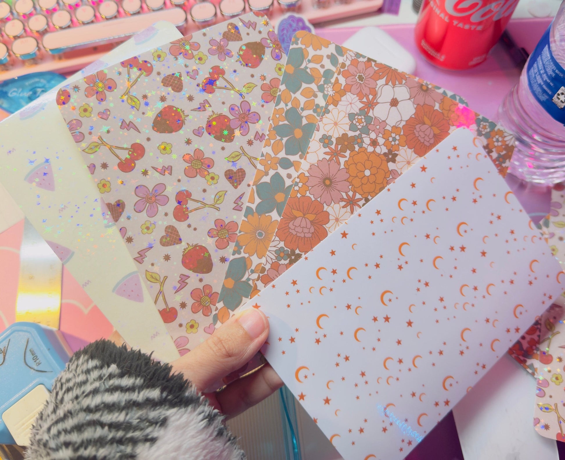 Pink Floral Kindle Paperwhite Insert: Laminated Cardstock (11th Gen)