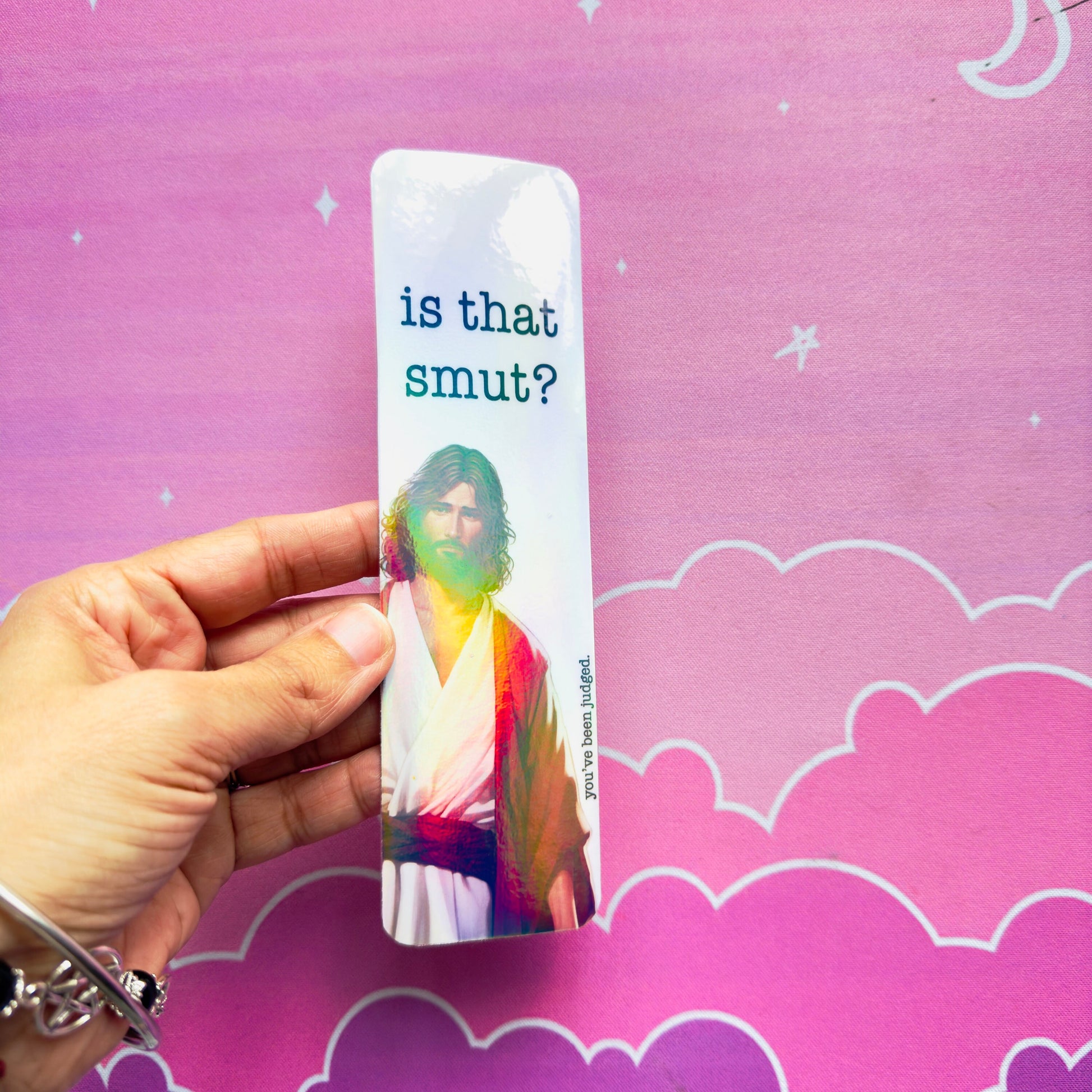Funny Jesus Bookmark: "Is That Smut?" Book Lover Gift