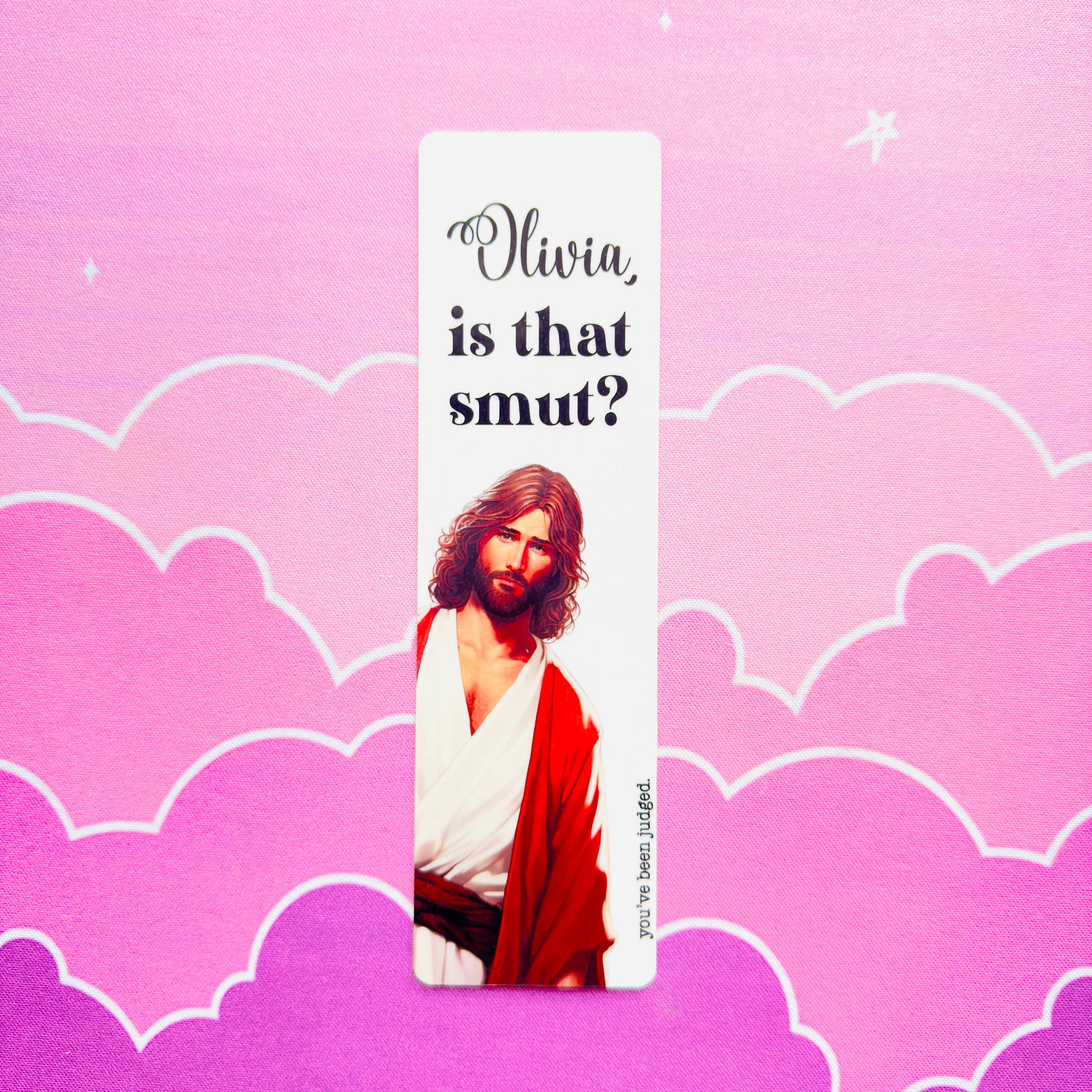 Personalized 'Is That Smut?' Jesus Bookmark: Funny Book Lover Gift
