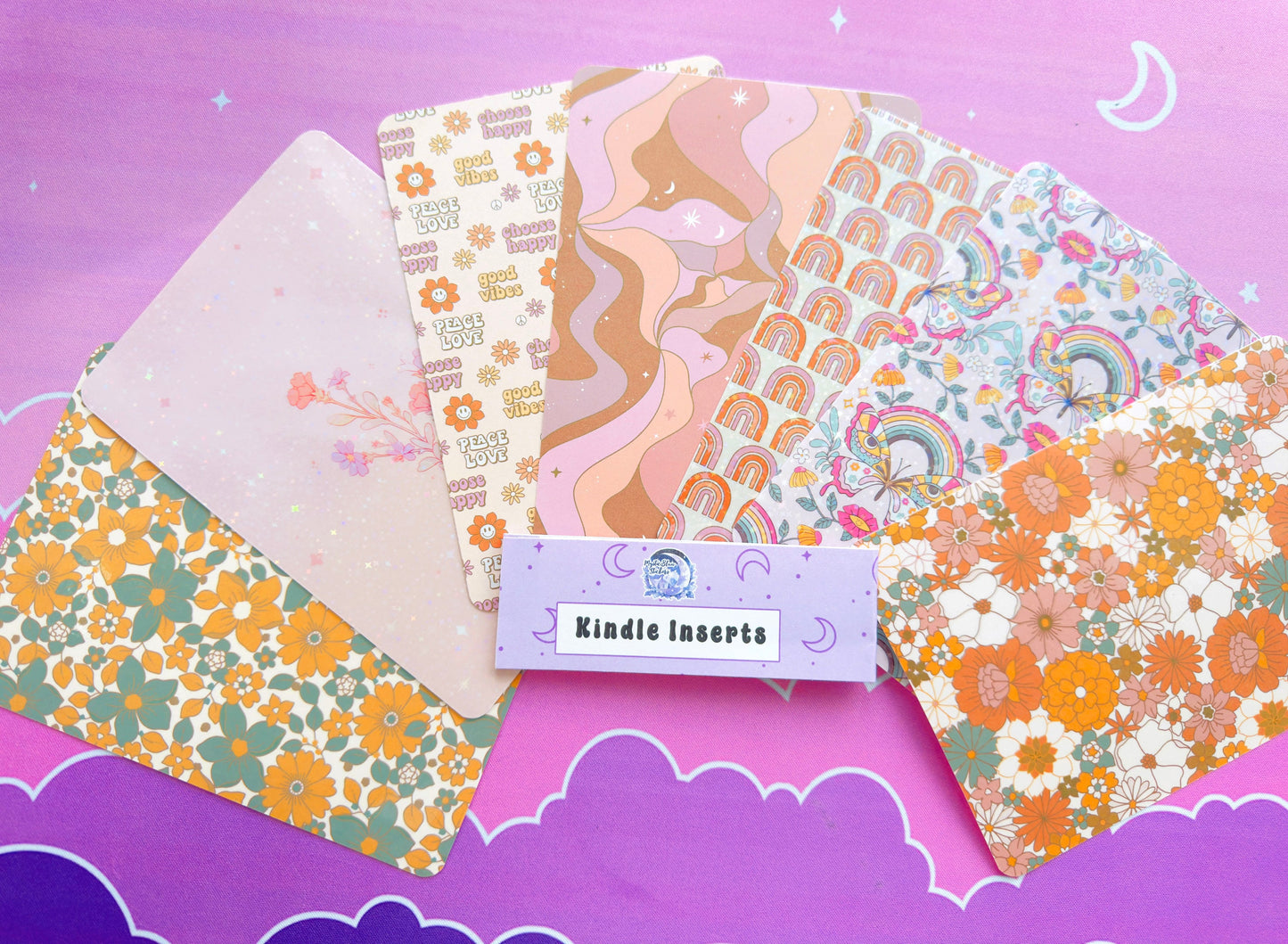 Kindle Paperwhite Insert: Holographic Cardstock, 6.8in E-reader Art