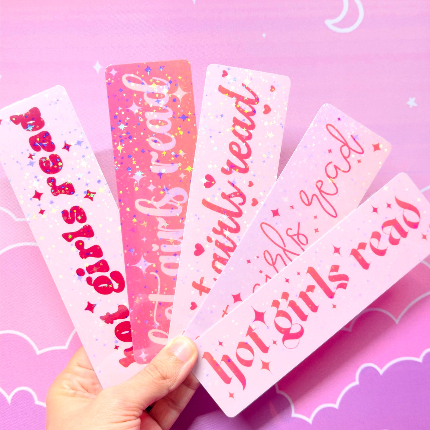 Holographic Bookmark: Hot Girls Read, Bookish Gift