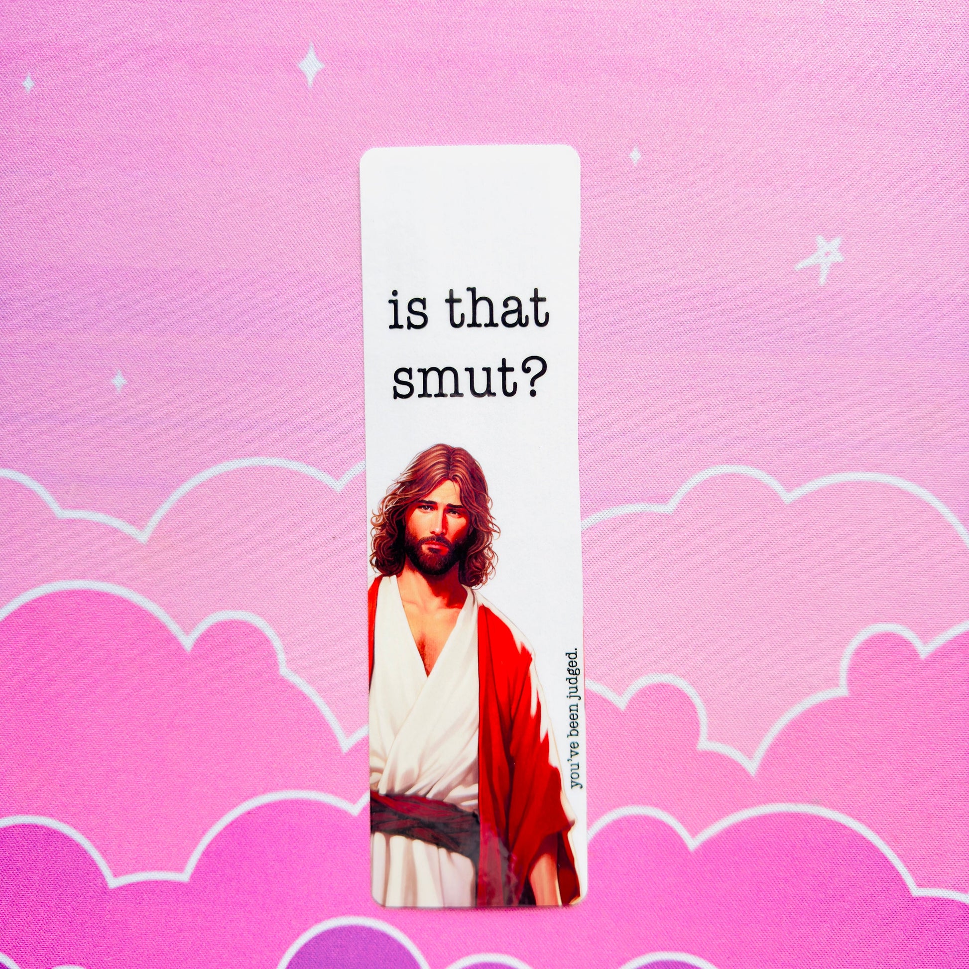 Funny Jesus Bookmark: "Is That Smut?" Book Lover Gift