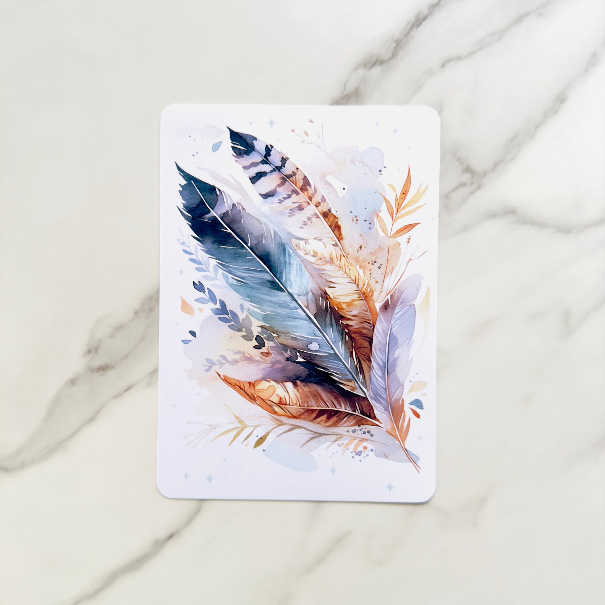 Boho Feather Kindle Insert: Laminated Cardstock, 11th Gen Paperwhite