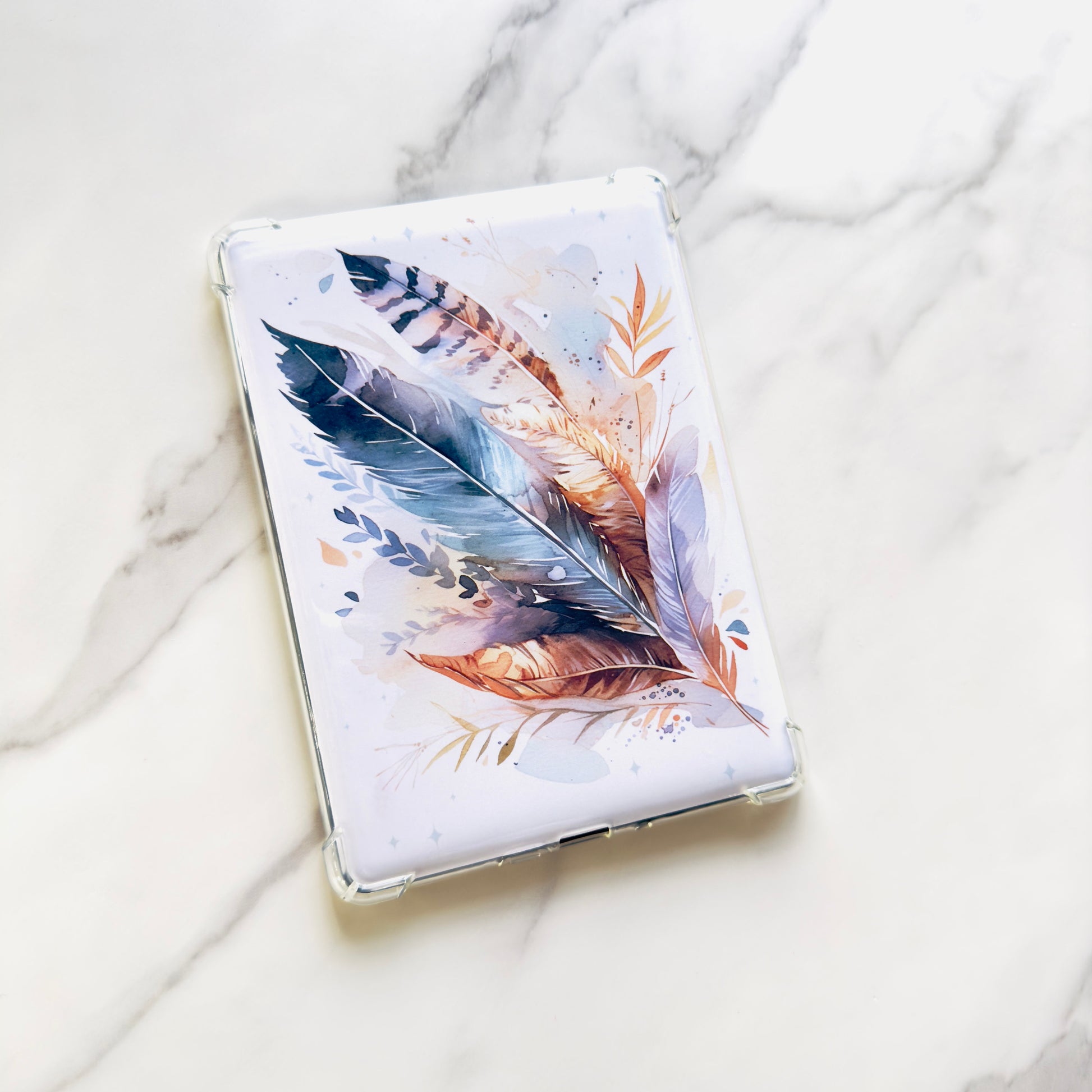 Boho Feather Kindle Insert: Laminated Cardstock, 11th Gen Paperwhite