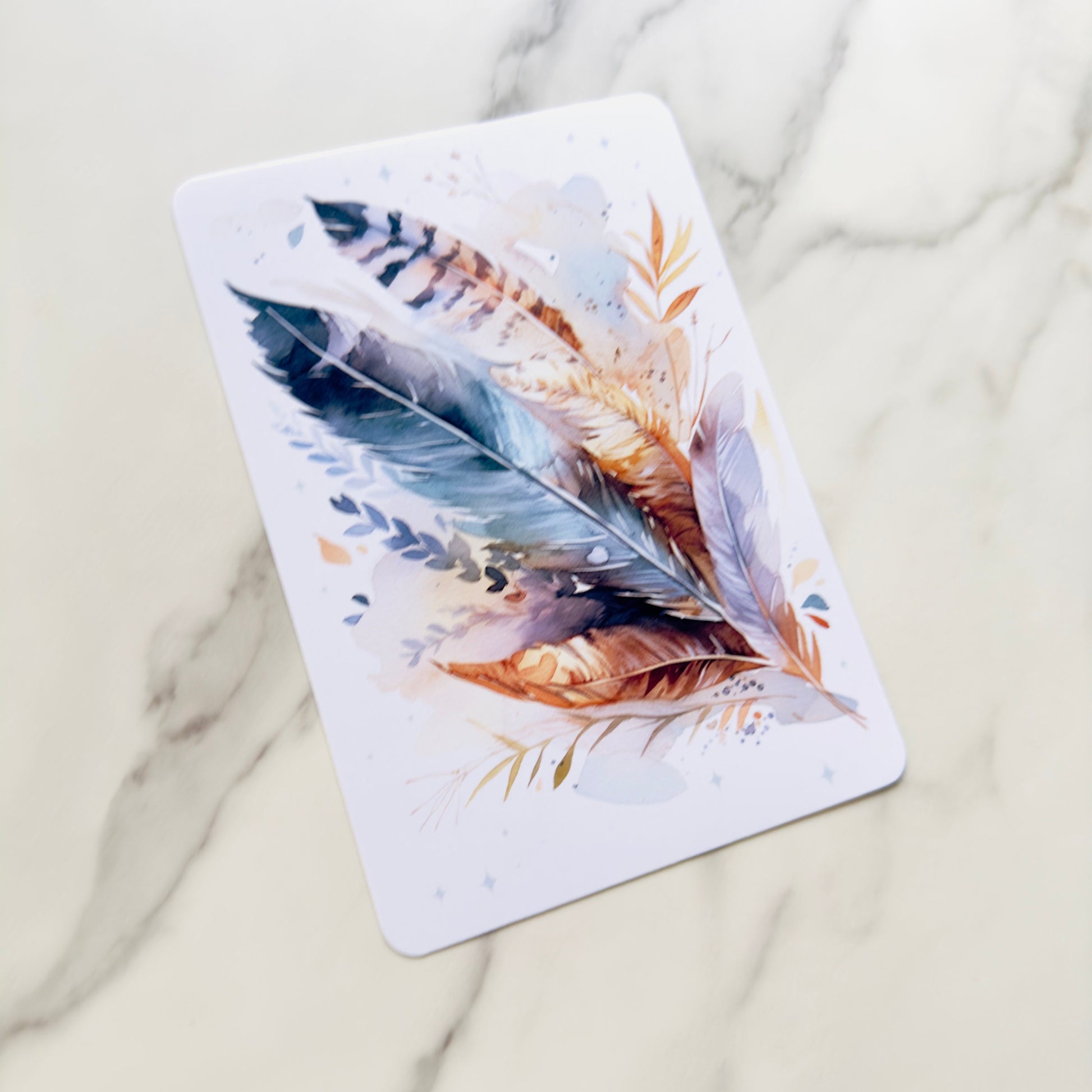 Boho Feather Kindle Insert: Laminated Cardstock, 11th Gen Paperwhite