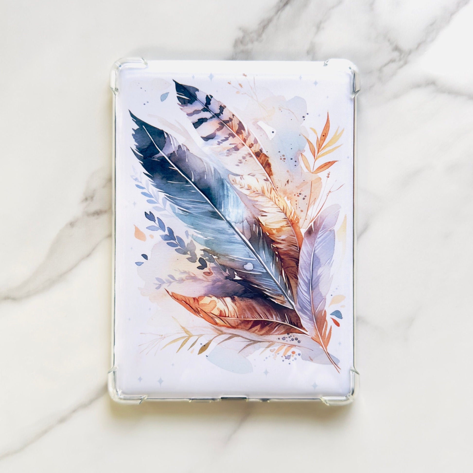 Boho Feather Kindle Insert: Laminated Cardstock, 11th Gen Paperwhite