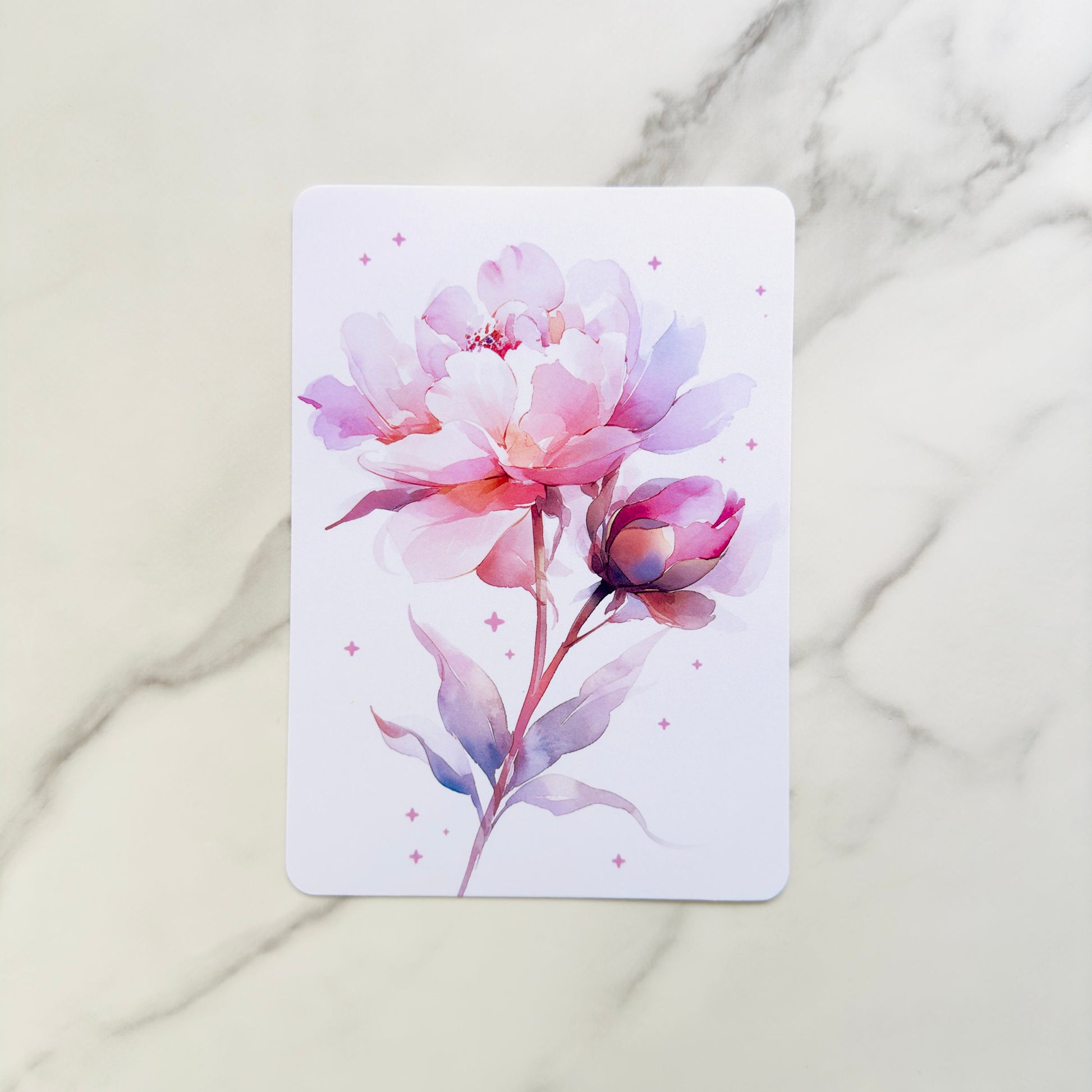 Floral Kindle Paperwhite Insert: Laminated Cardstock, Pink Peony (11th Gen)