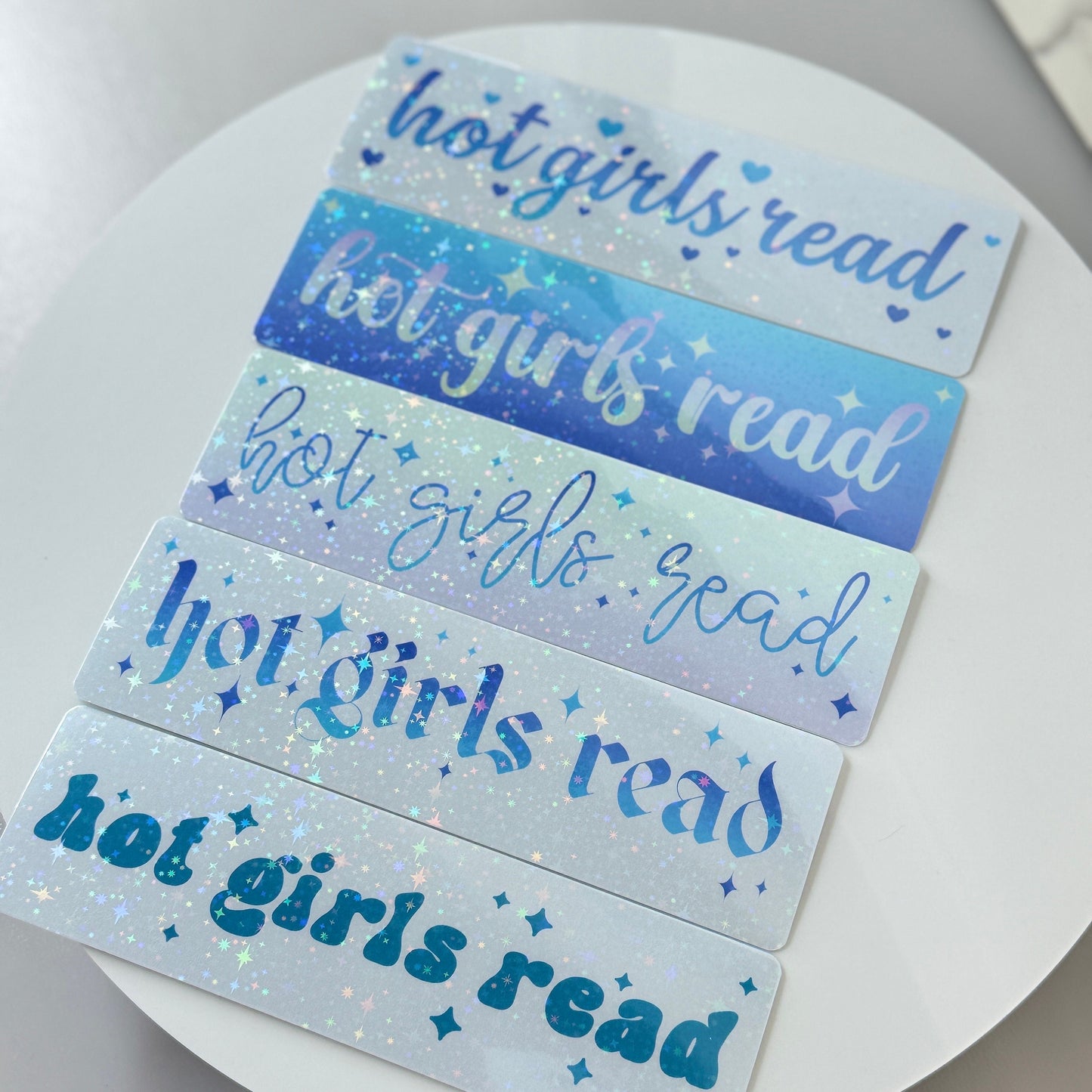 Holographic 'Hot Girls Read' Bookmark: Book Club Gift