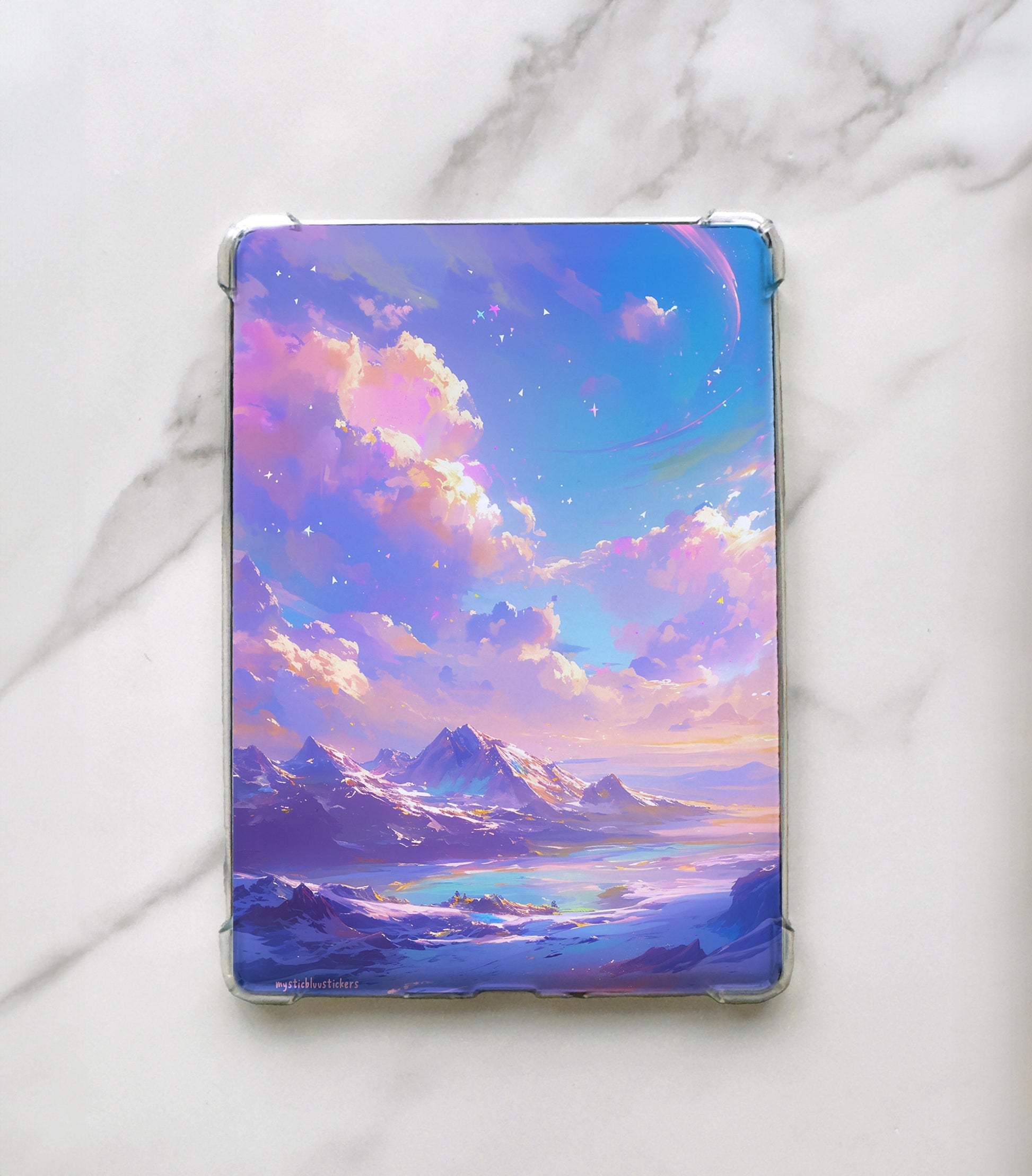 Skies Clouds Kindle Insert: Holographic Cardstock Sleeve