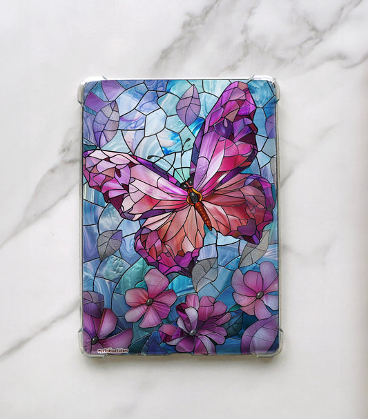 Stained Glass Butterfly Kindle Insert: Holographic Cardstock Sleeve
