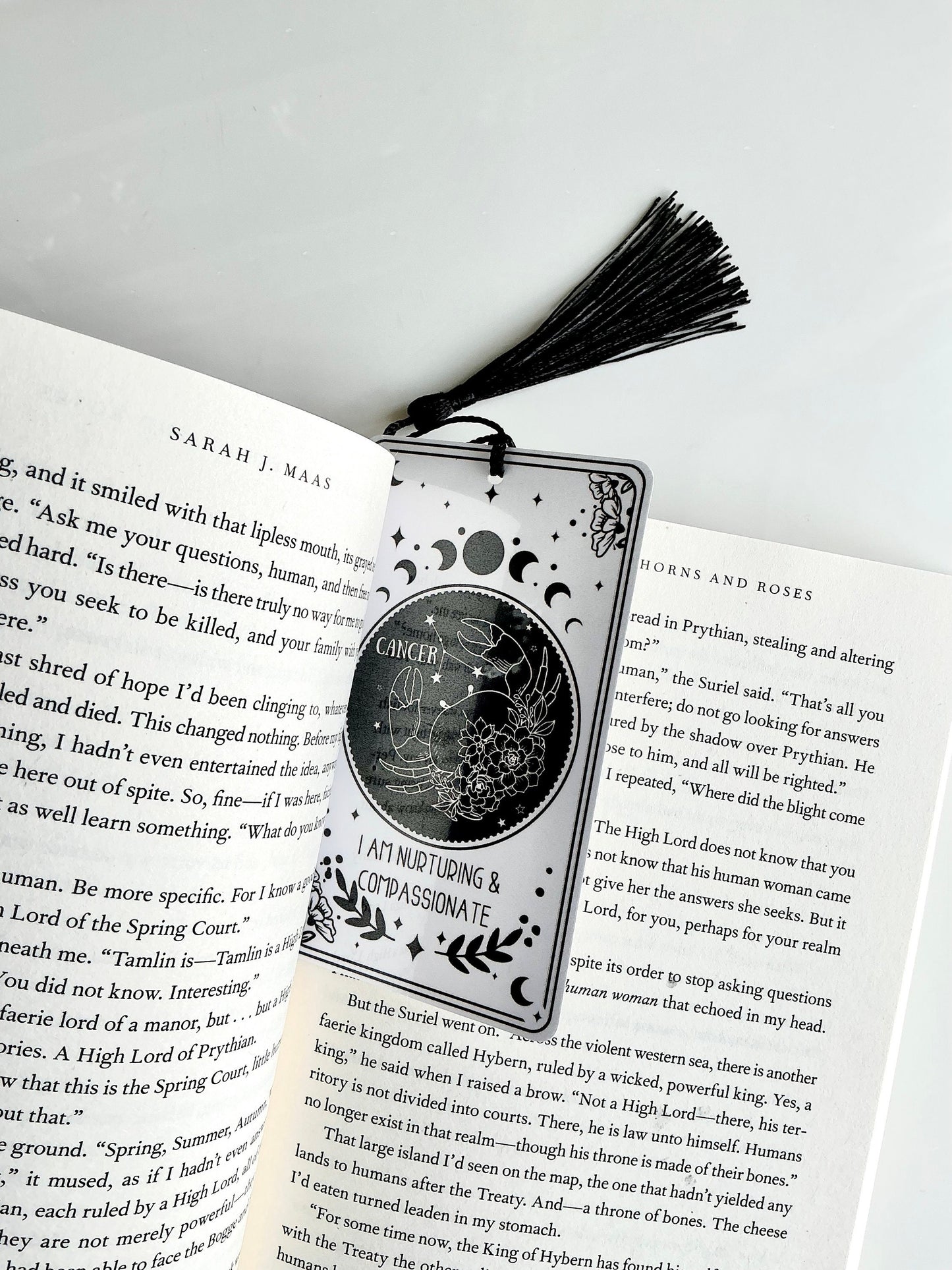 Tarot Card Zodiac Bookmark: Laminated with Tassel