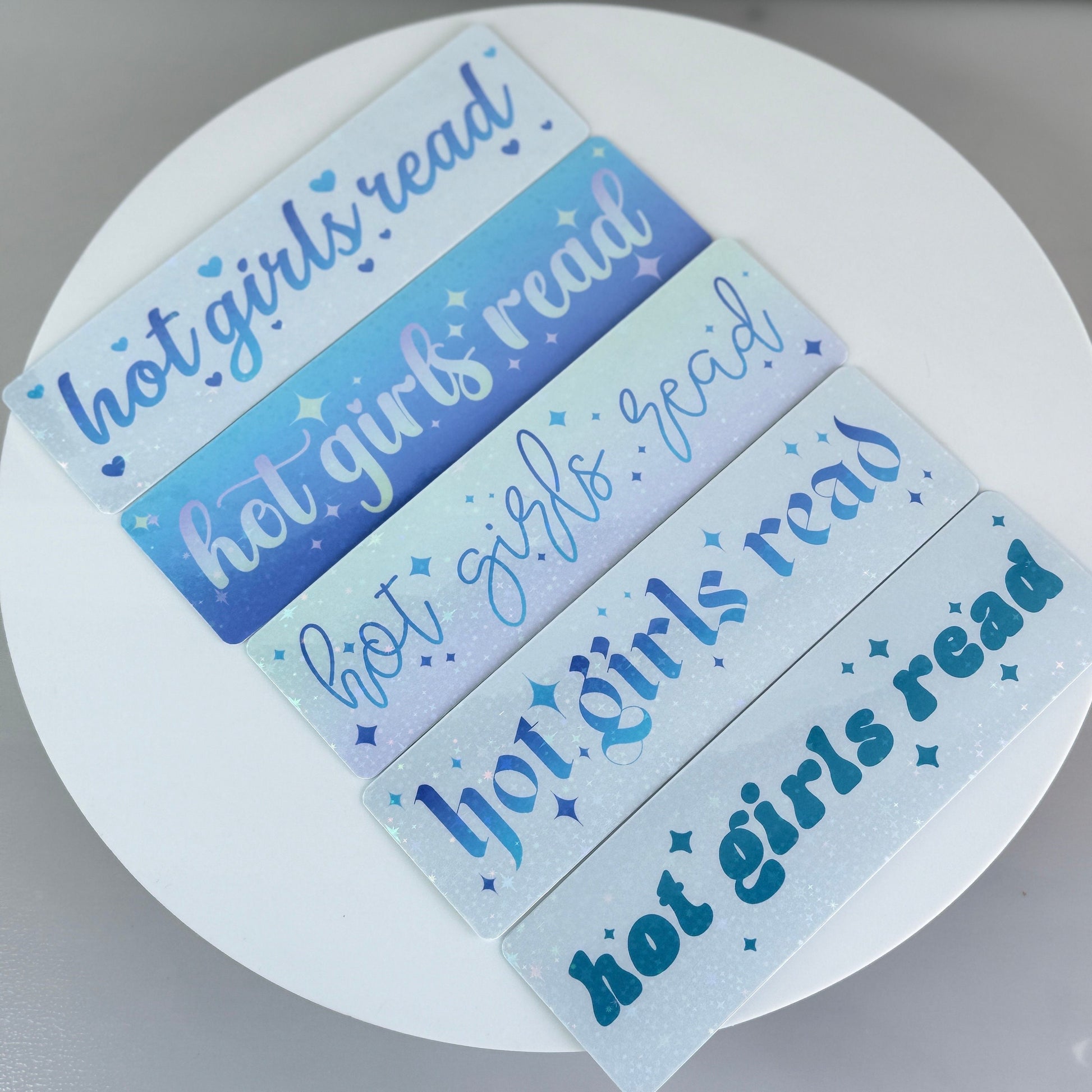 Holographic 'Hot Girls Read' Bookmark: Book Club Gift