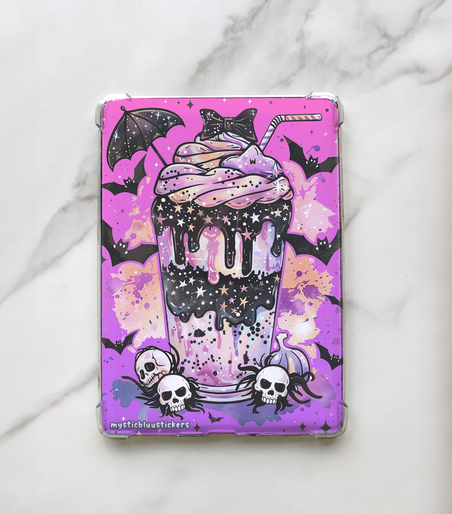 Spooky Gothic Kindle Insert: Holographic Cardstock, Reading Accessories