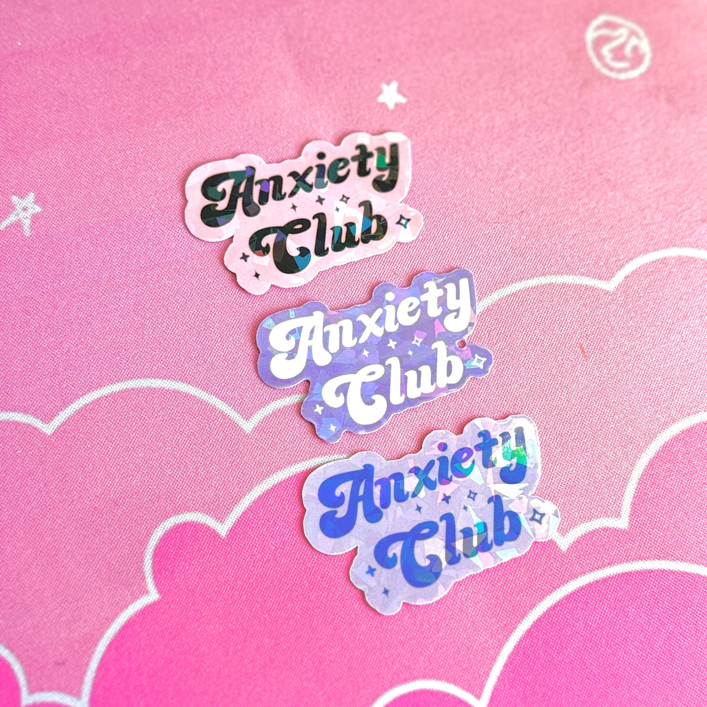 Anxiety Club Sticker: Mental Health Quote, Laptop Decal