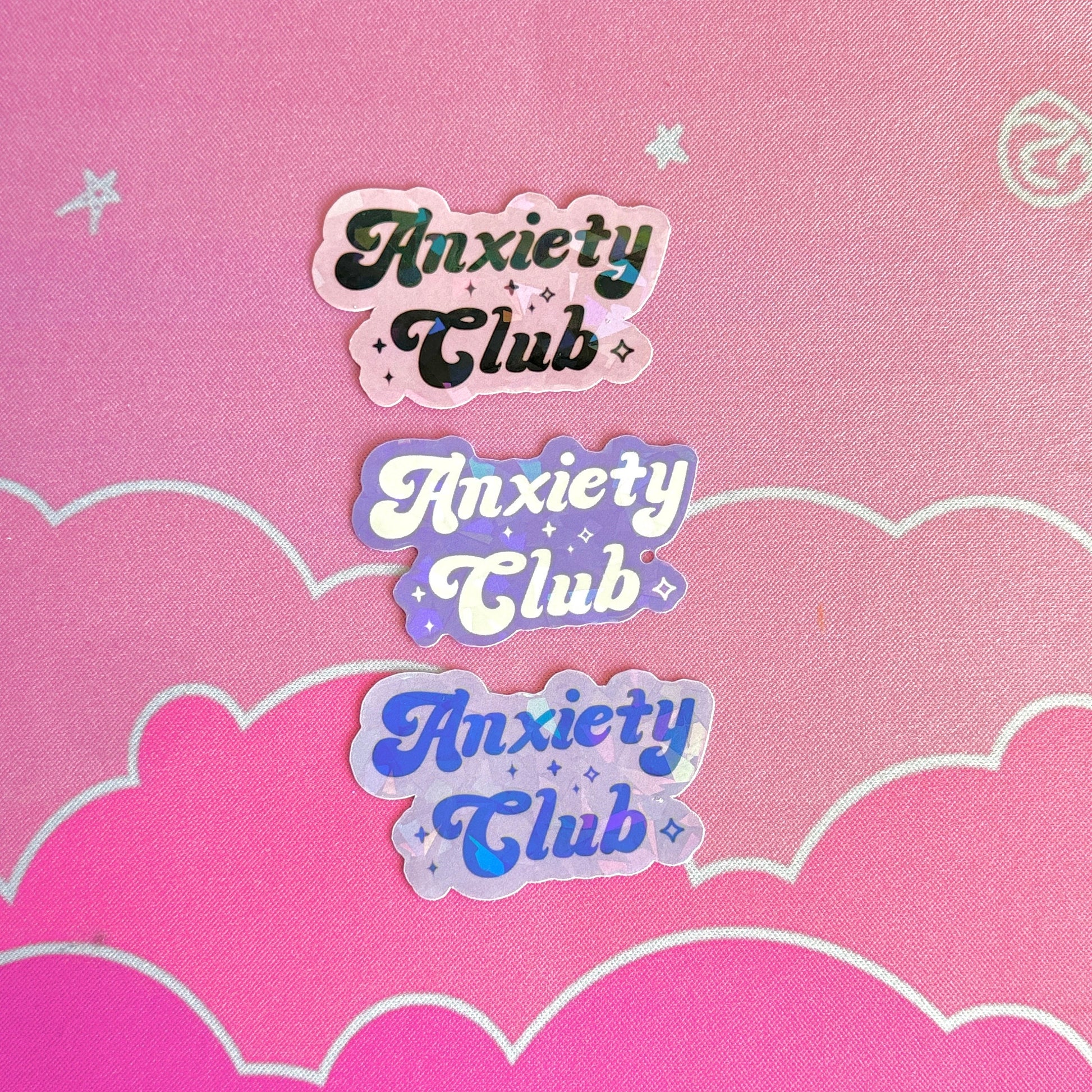 Anxiety Club Sticker: Mental Health Quote, Laptop Decal