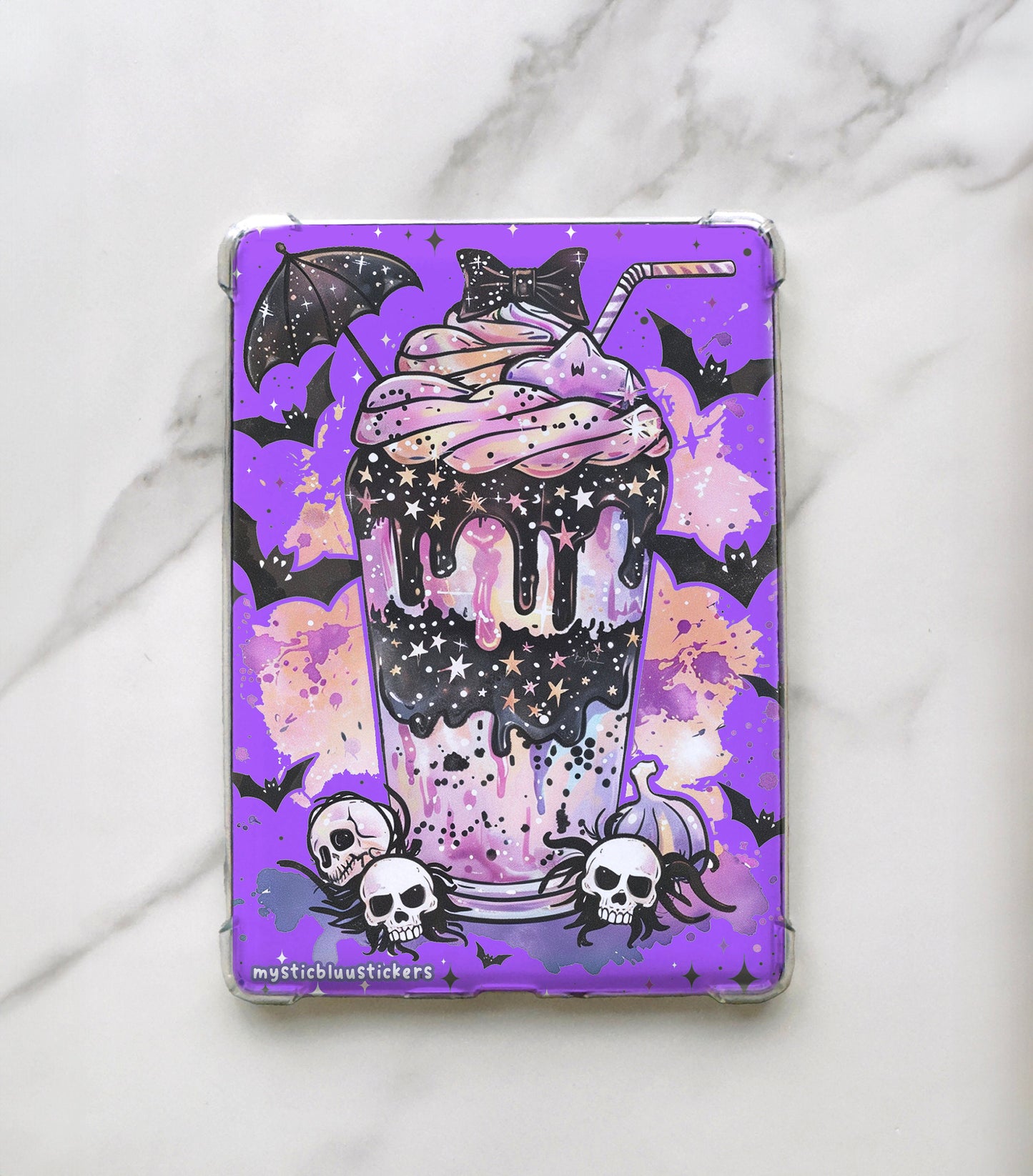 Spooky Gothic Kindle Insert: Holographic Cardstock, Reading Accessories